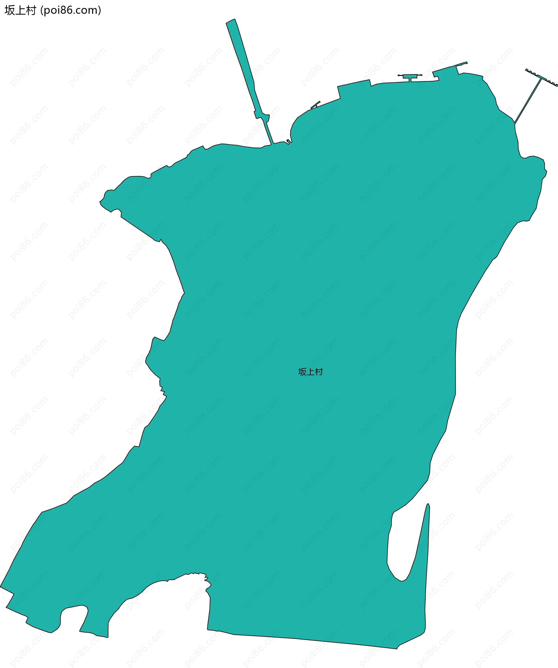 坂上村边界地图