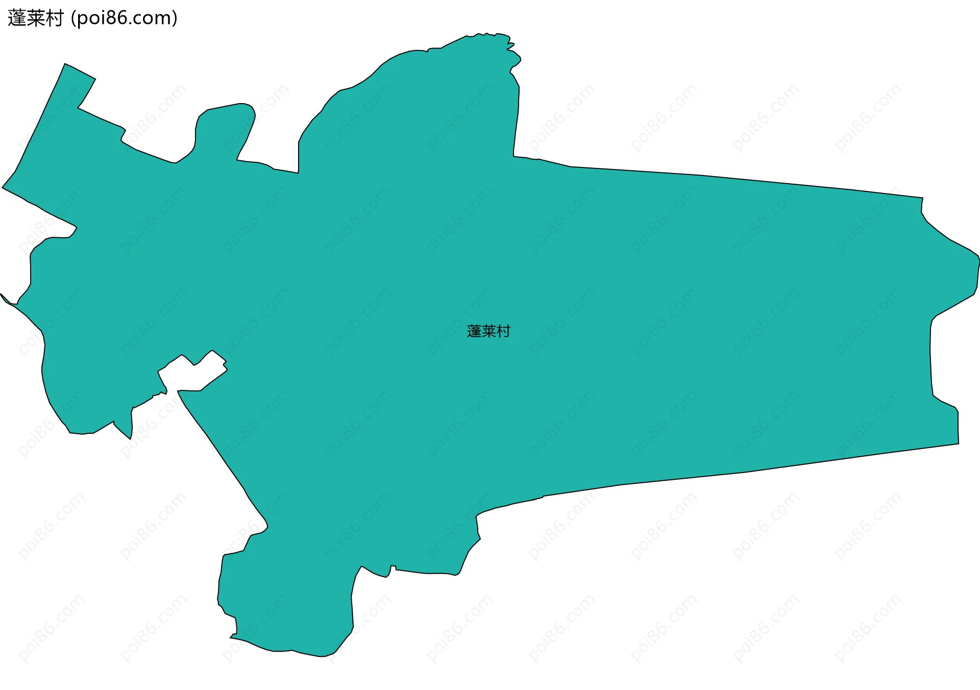 蓬莱村边界地图