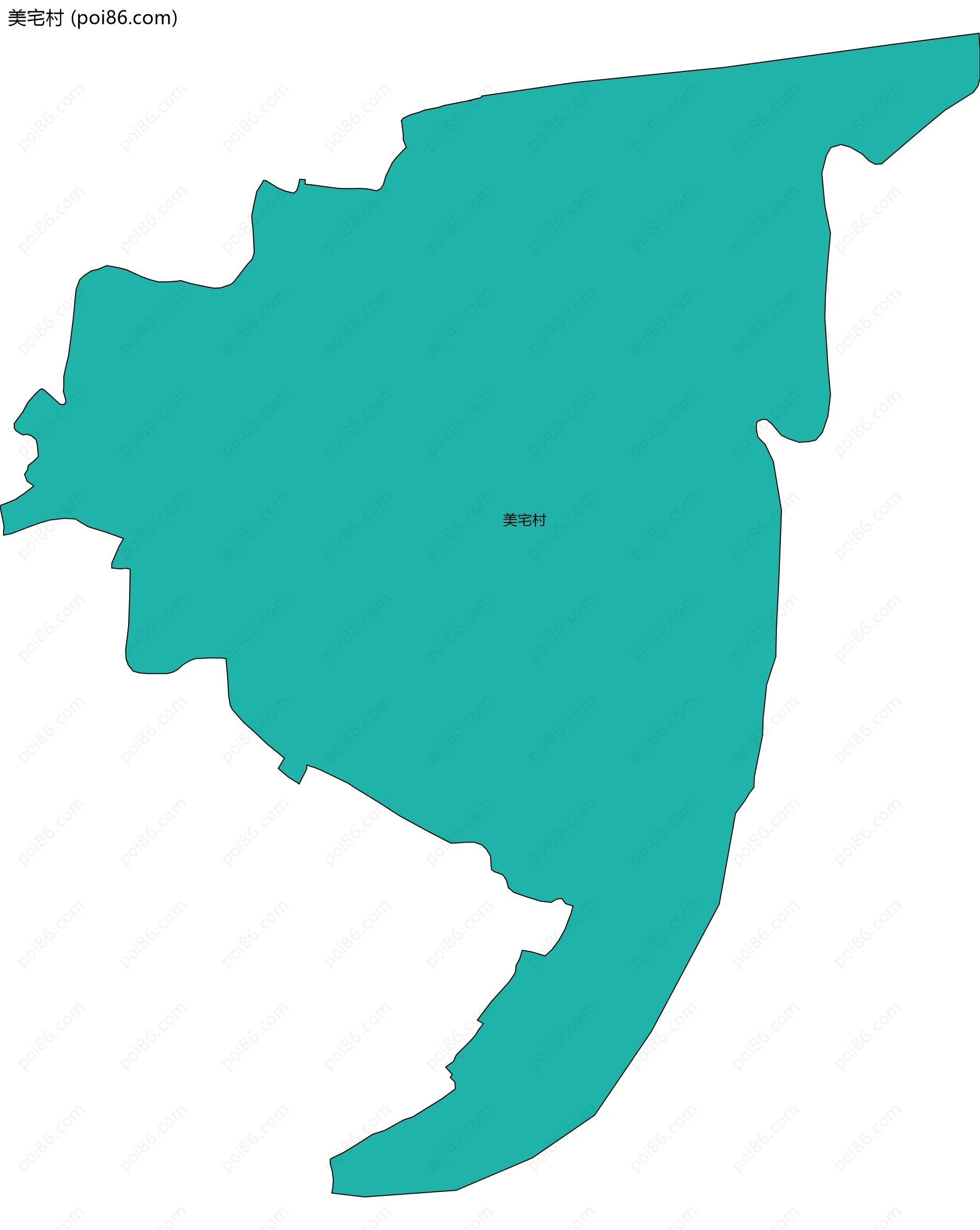 美宅村边界地图