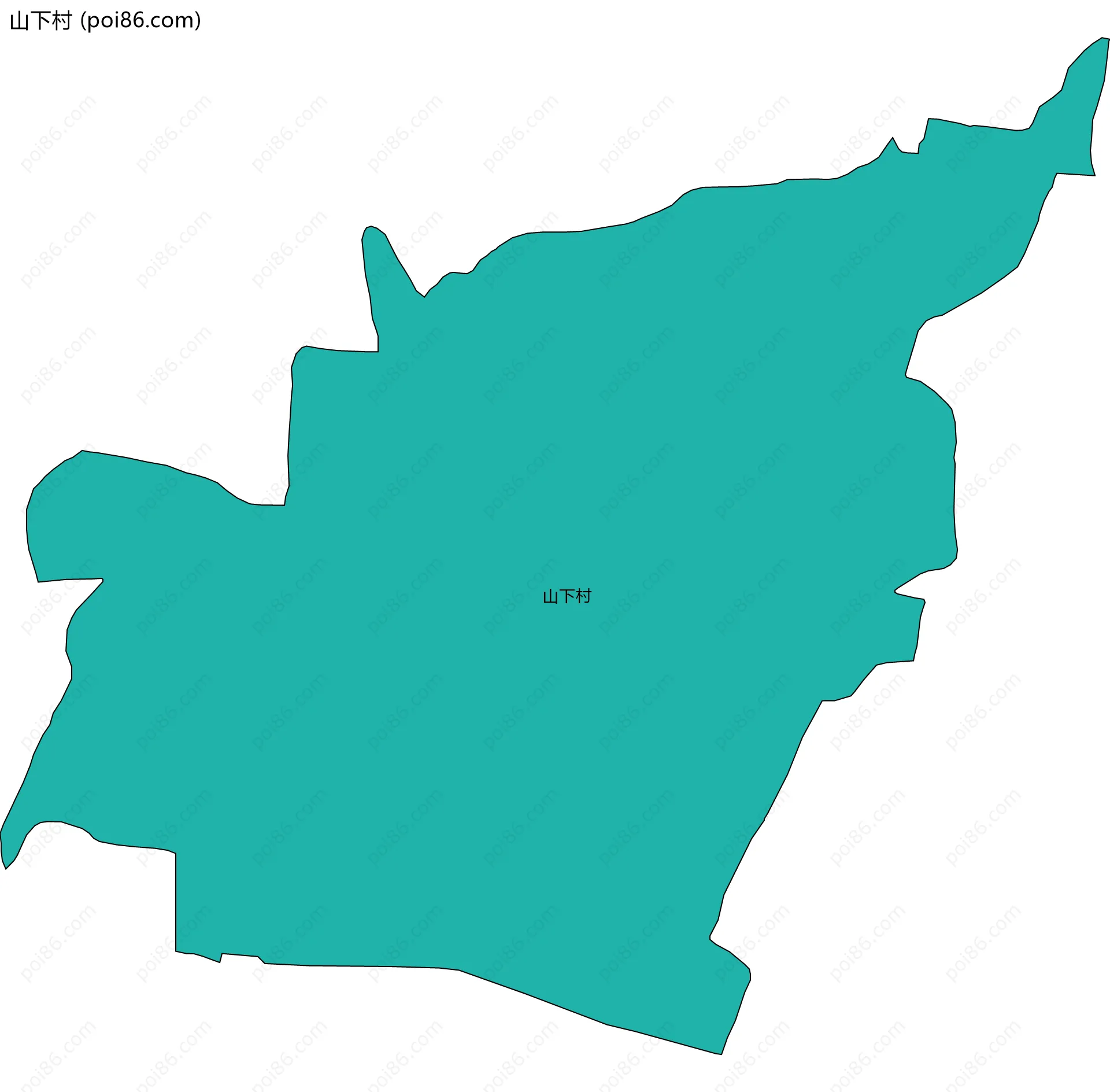 山下村边界地图