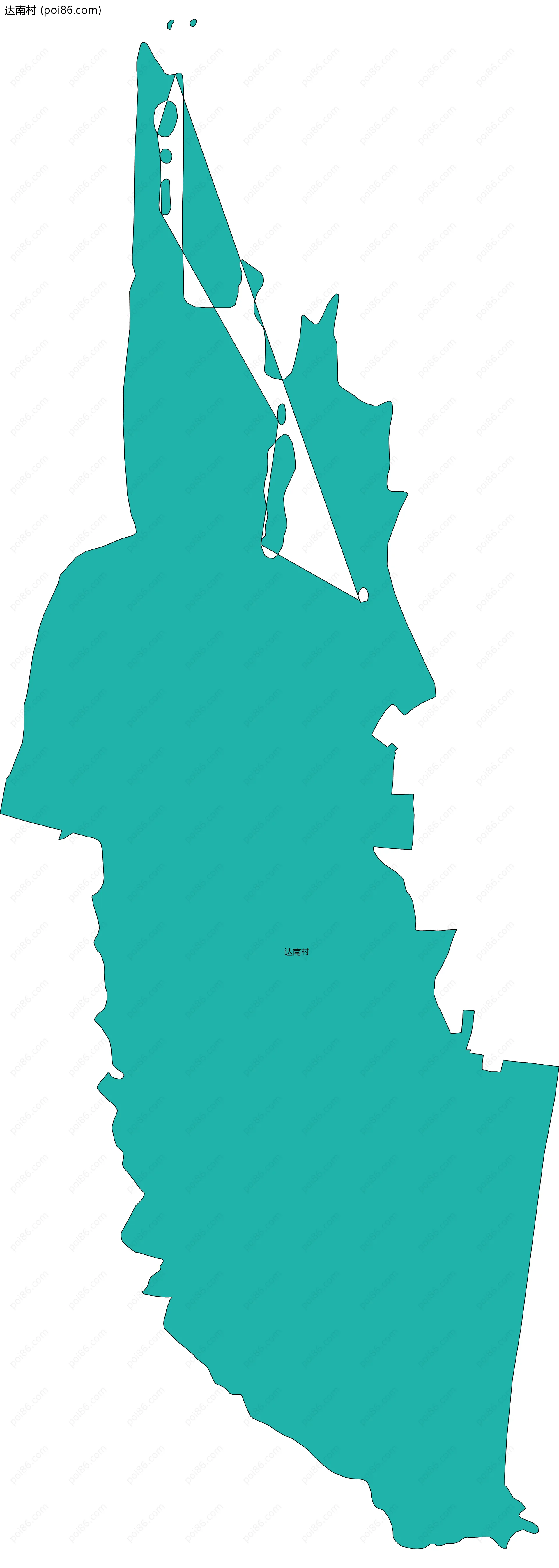 达南村边界地图