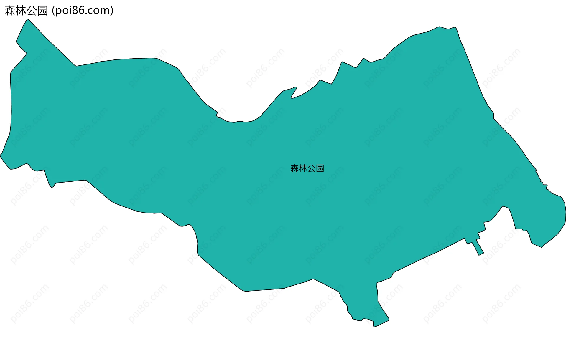 森林公园边界地图