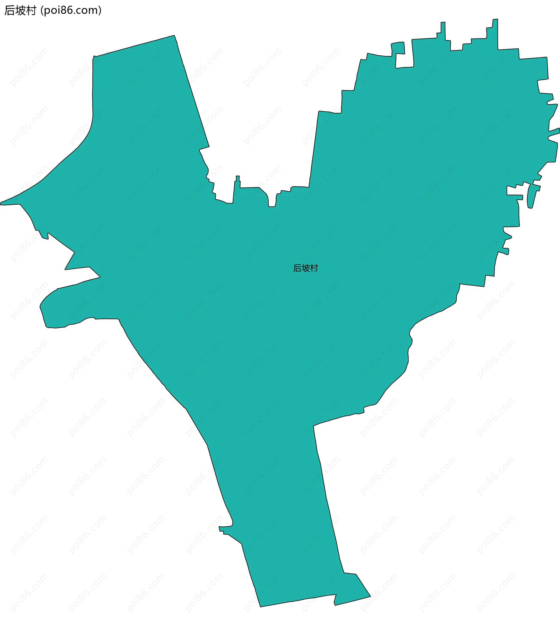 后坡村边界地图