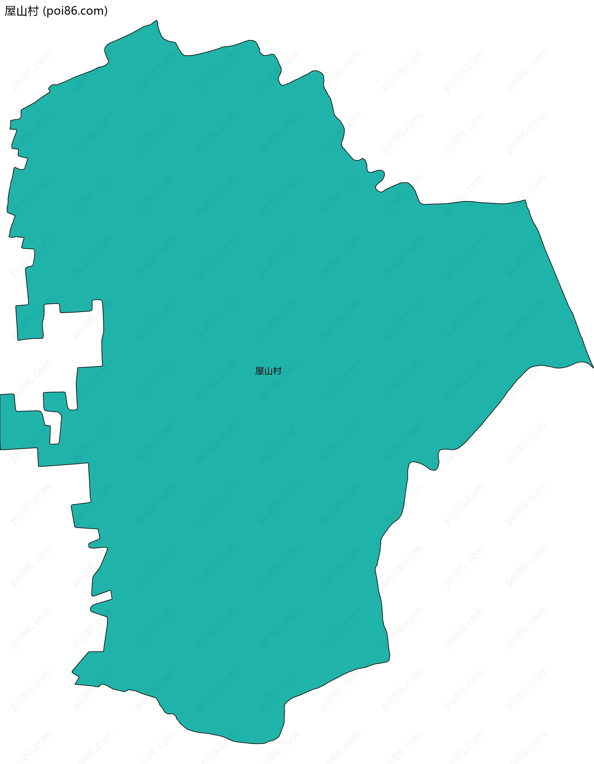 屋山村边界地图