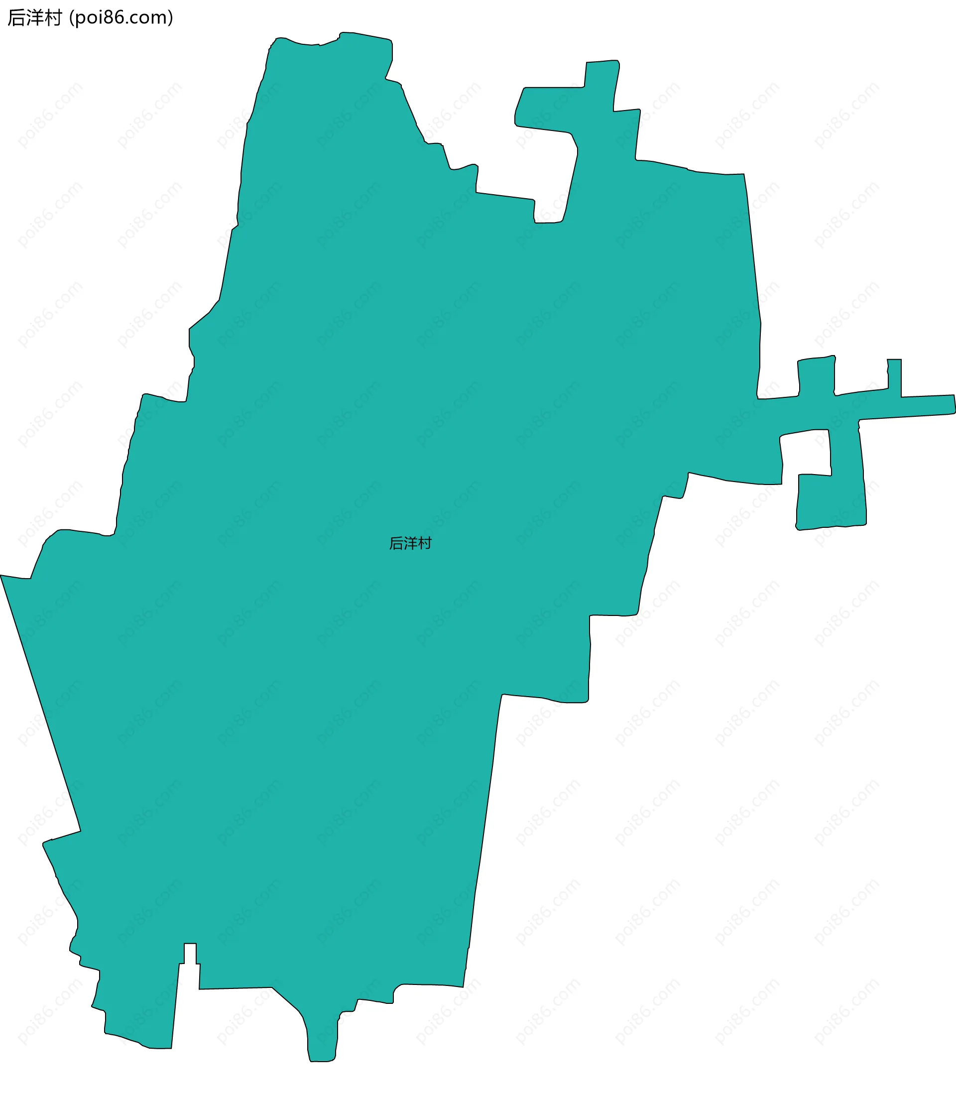 后洋村边界地图