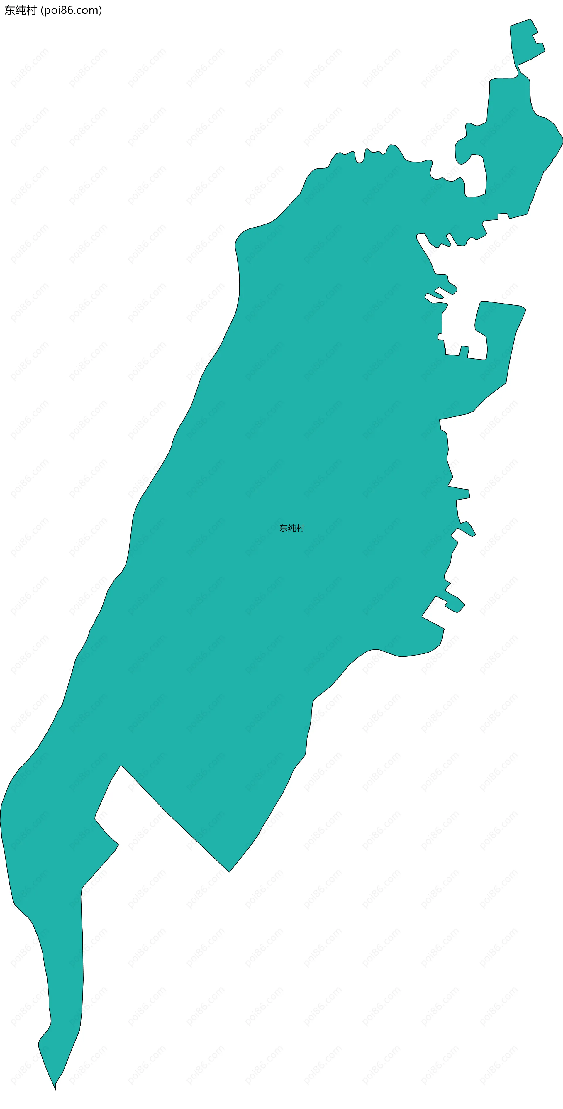 东纯村边界地图