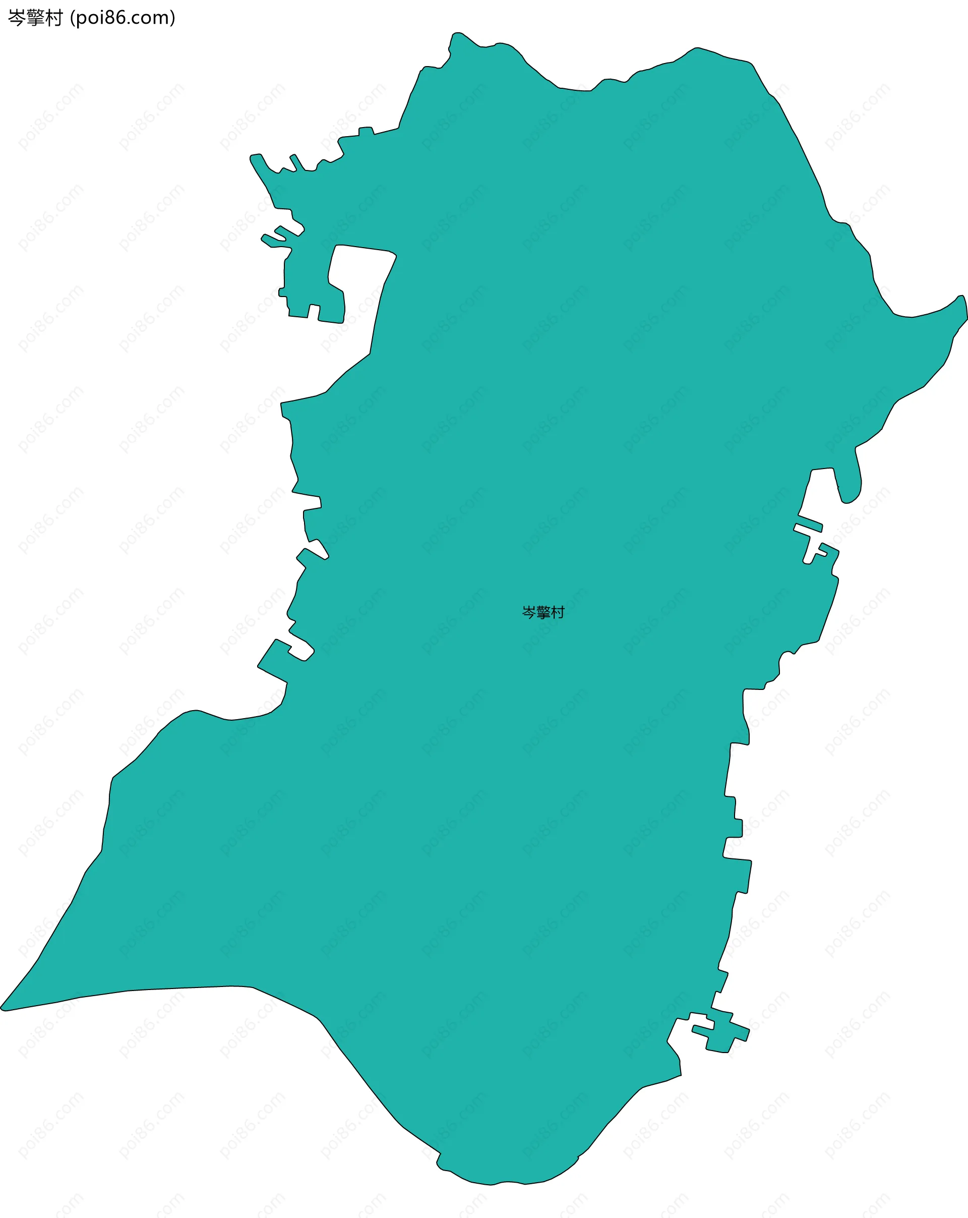 岑擎村边界地图