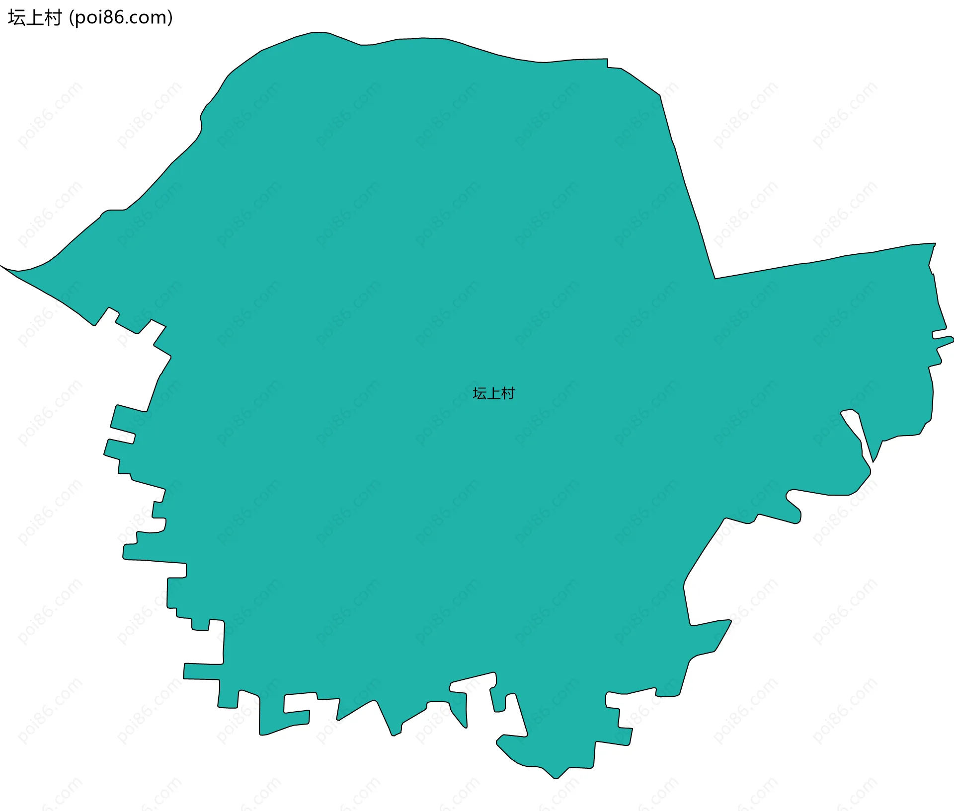 坛上村边界地图
