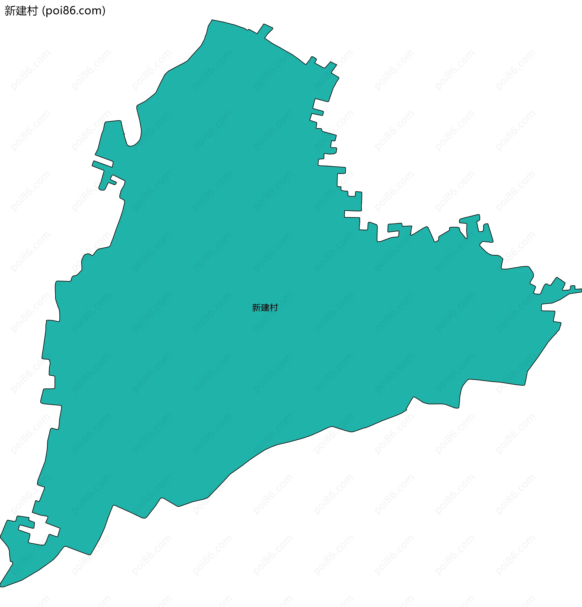 新建村边界地图