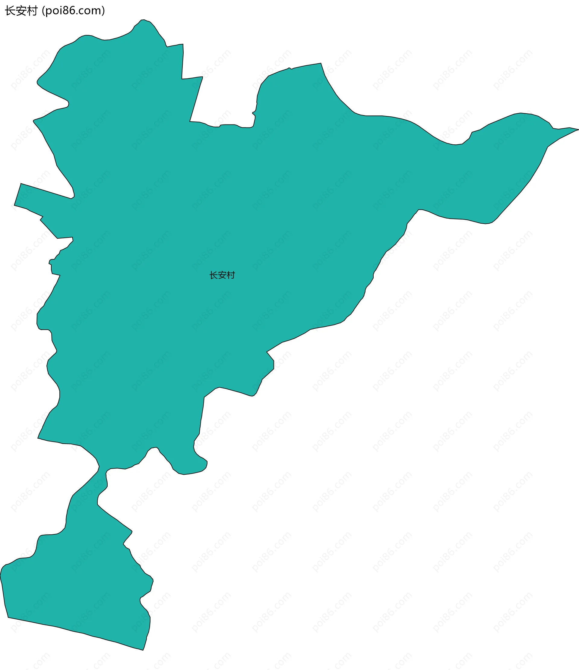 长安村边界地图