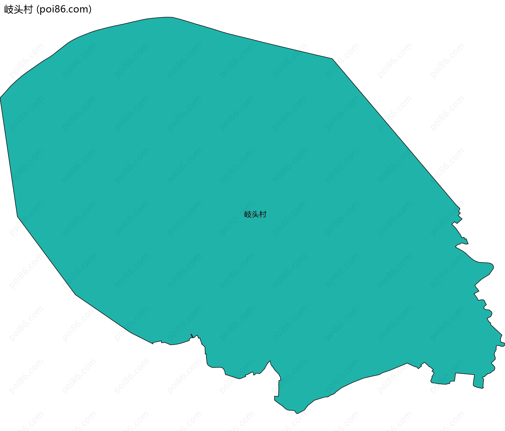 岐头村边界地图