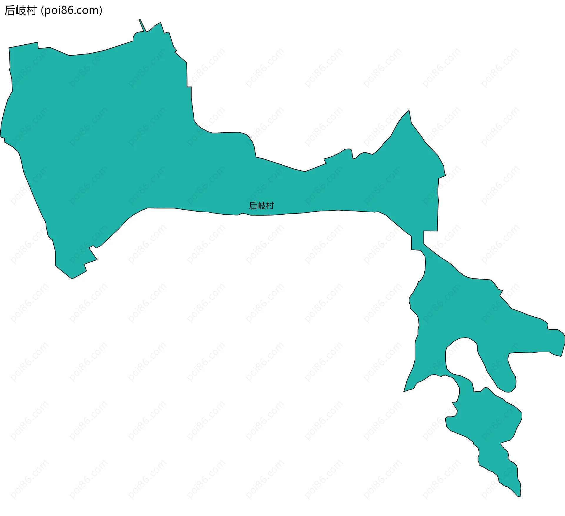 后岐村边界地图