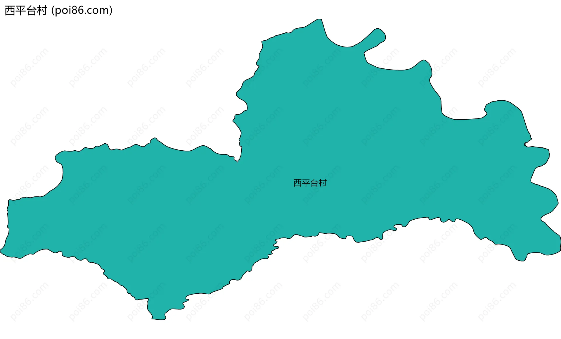 西平台村边界地图