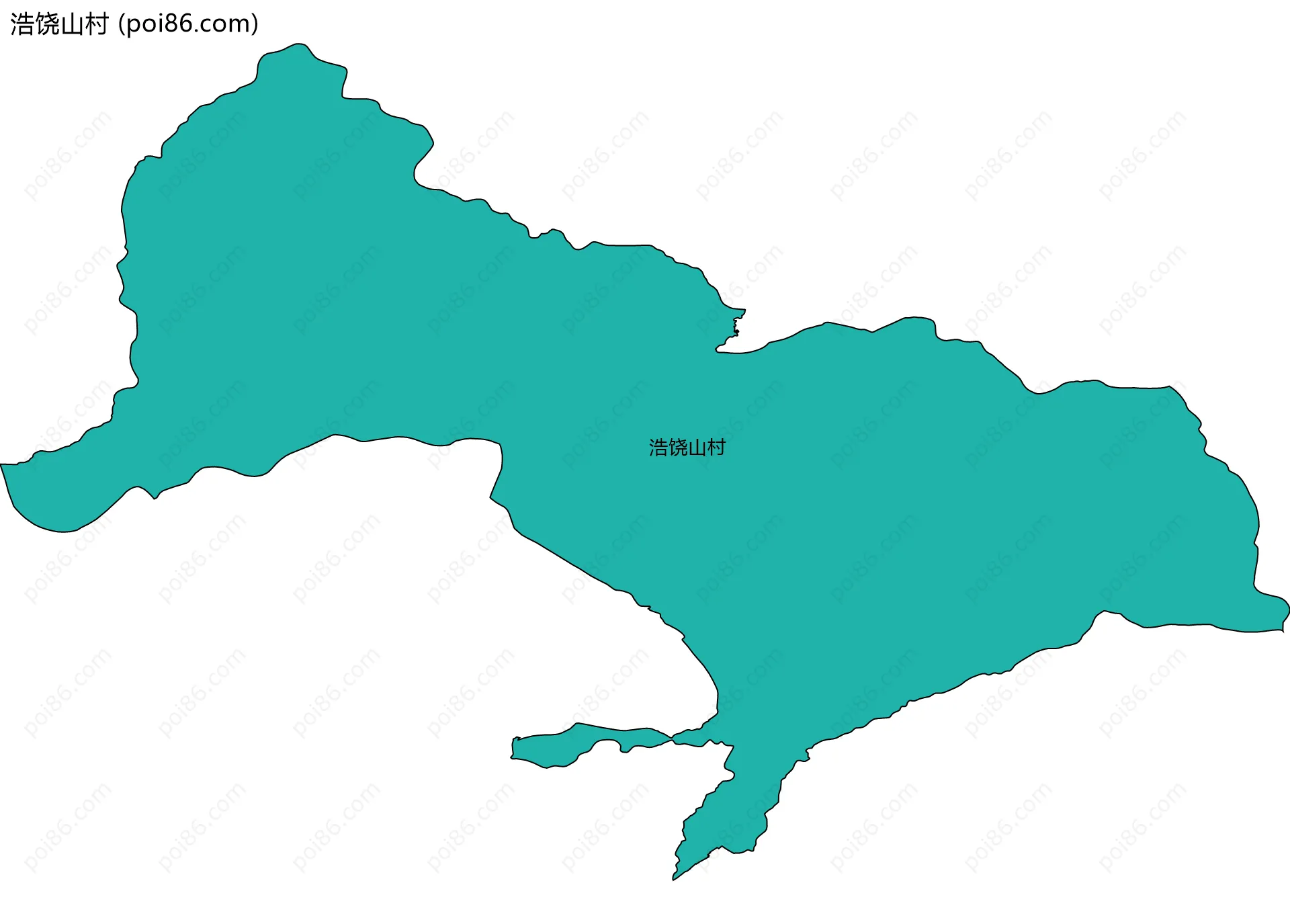 浩饶山村边界地图