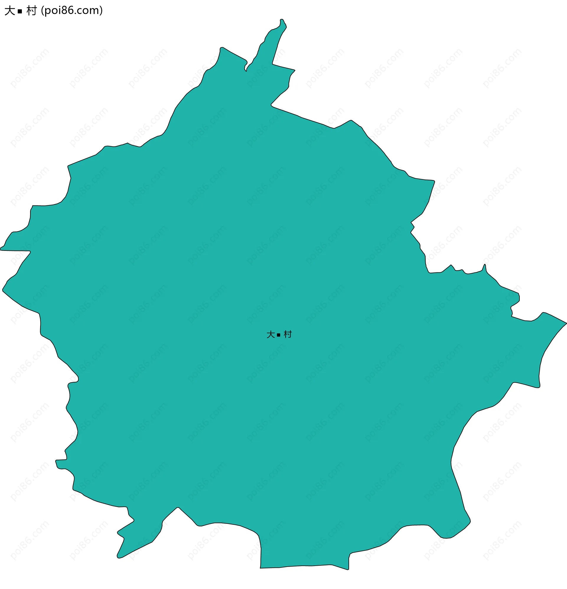 大村边界地图