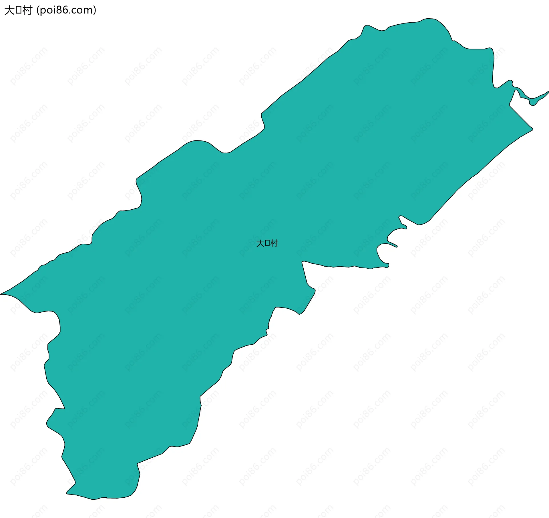 大村边界地图