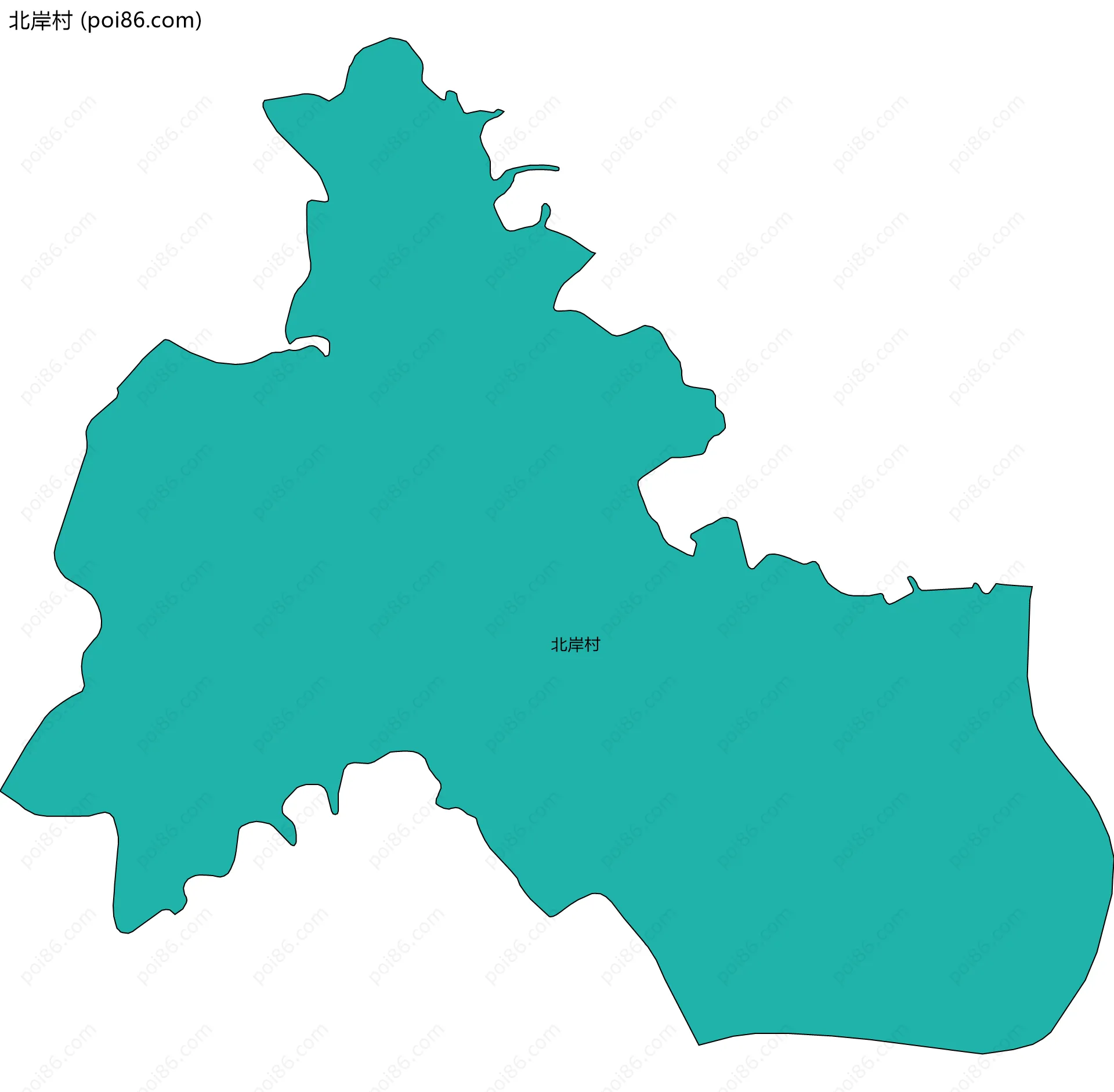 北岸村边界地图