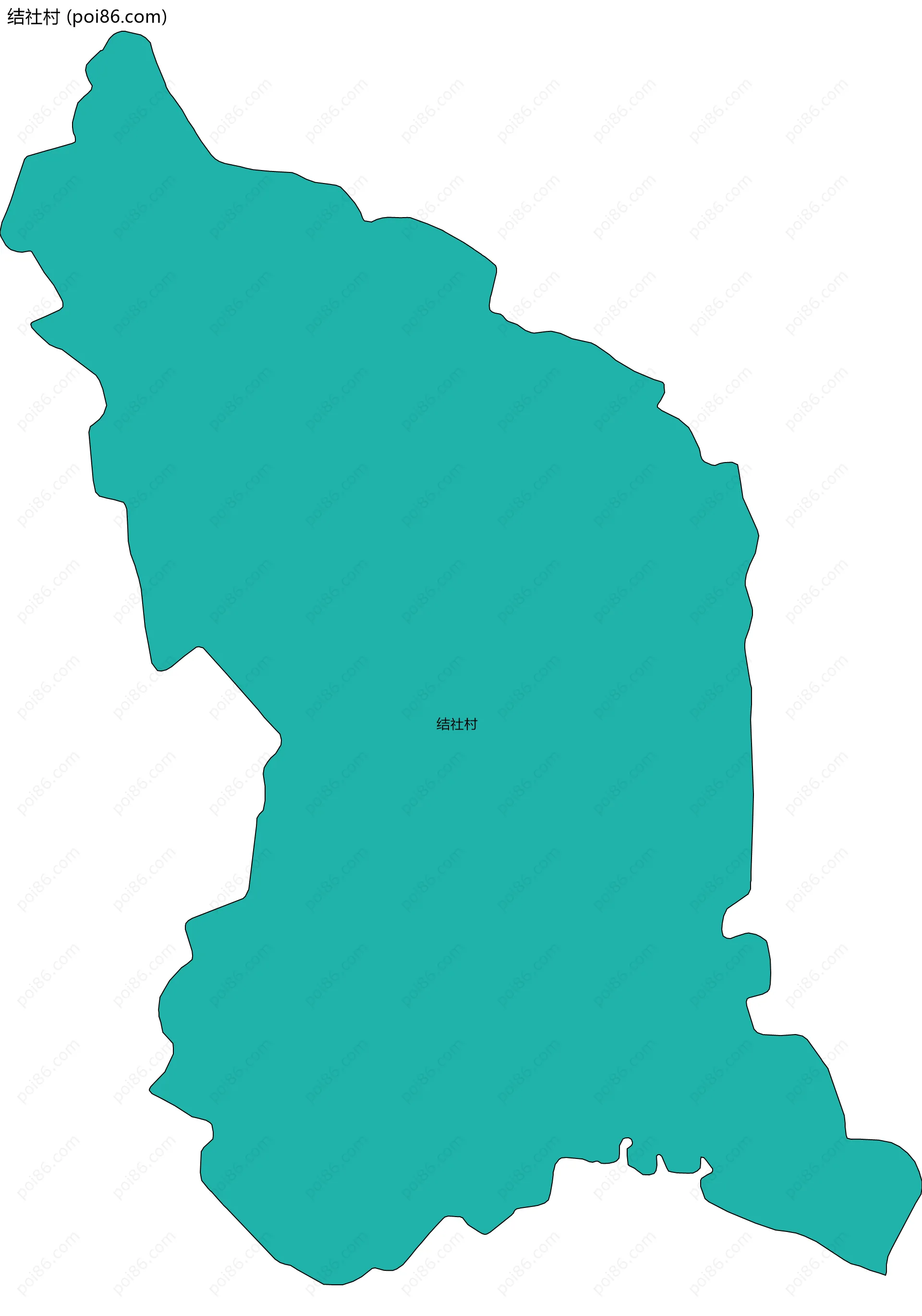 结社村边界地图