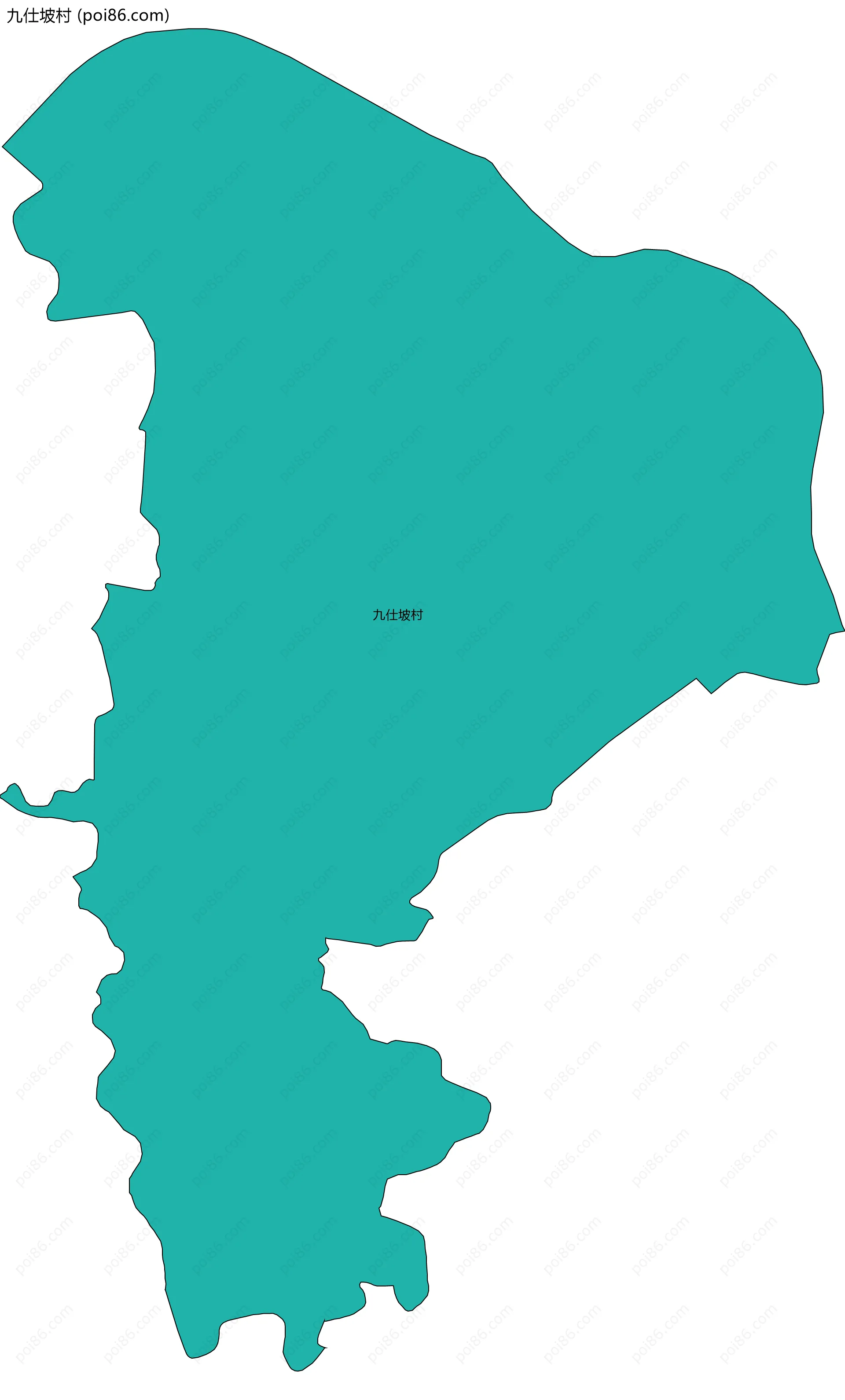 九仕坡村边界地图