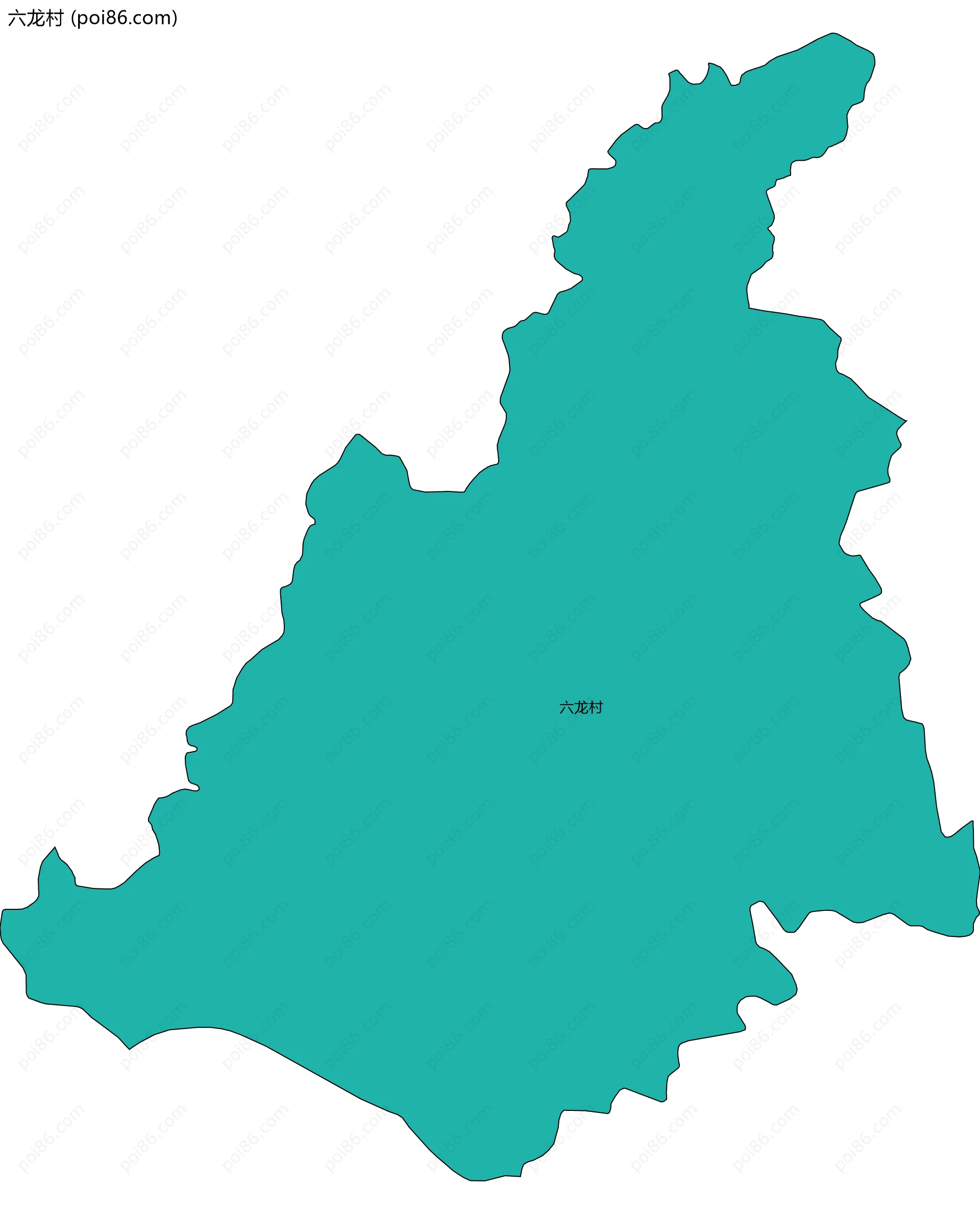 六龙村边界地图