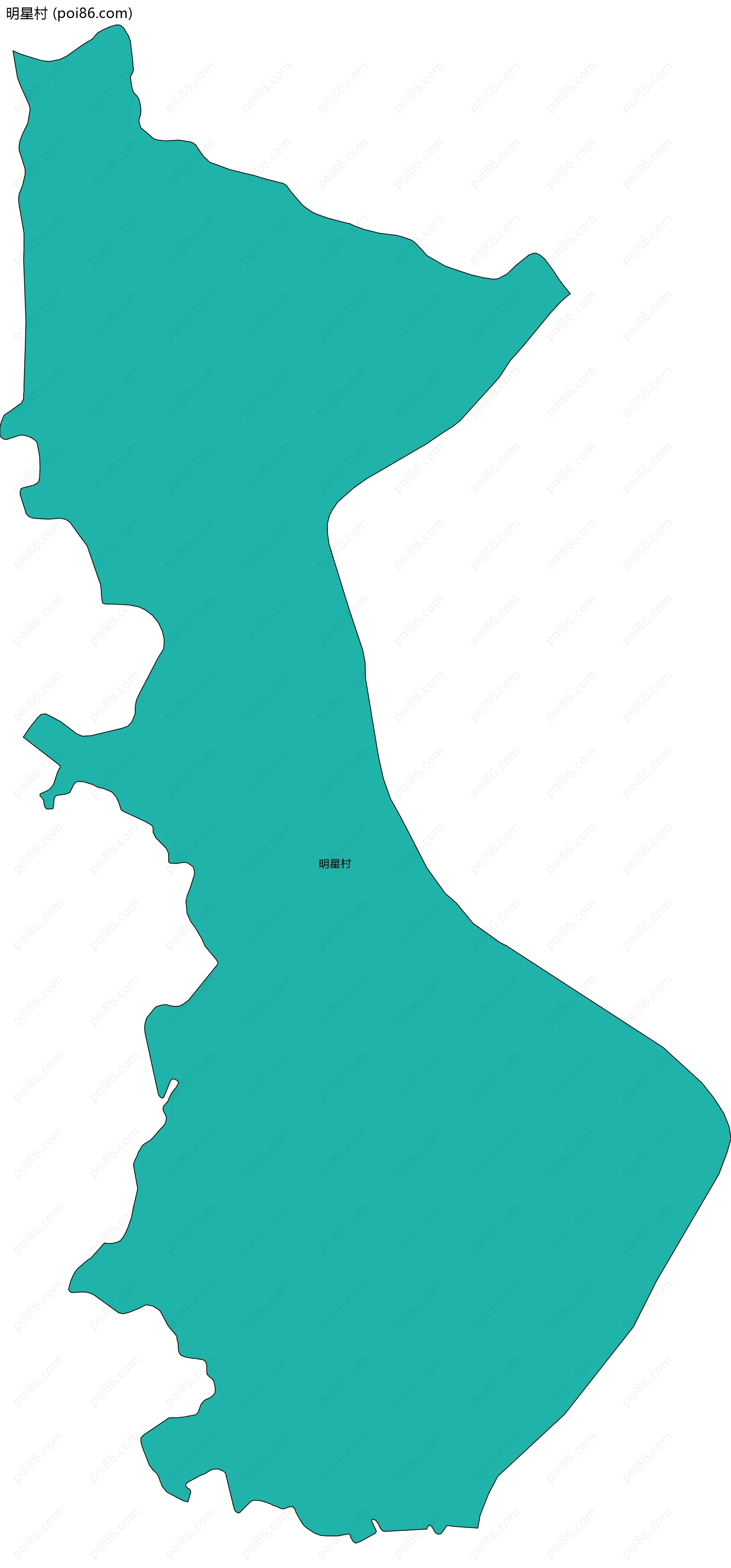 明星村边界地图