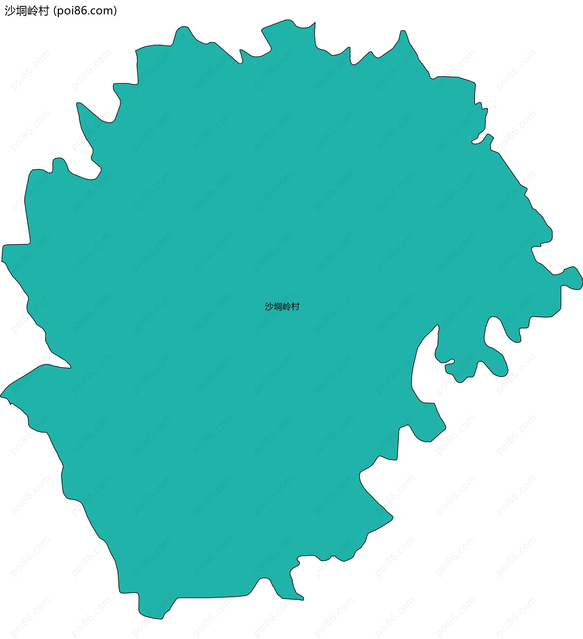 沙垌岭村边界地图