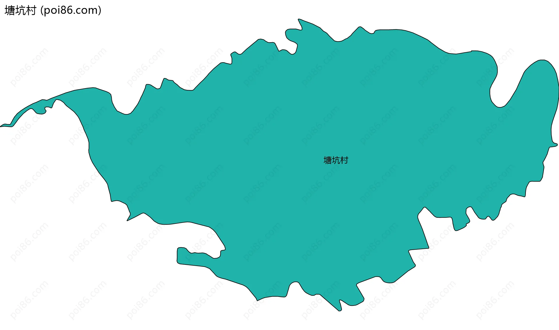 塘坑村边界地图