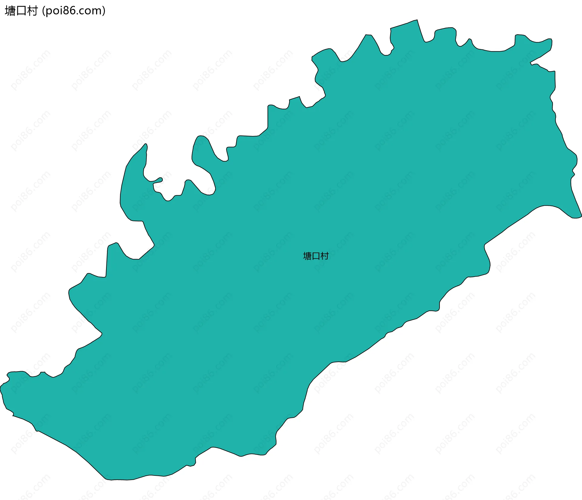 塘口村边界地图