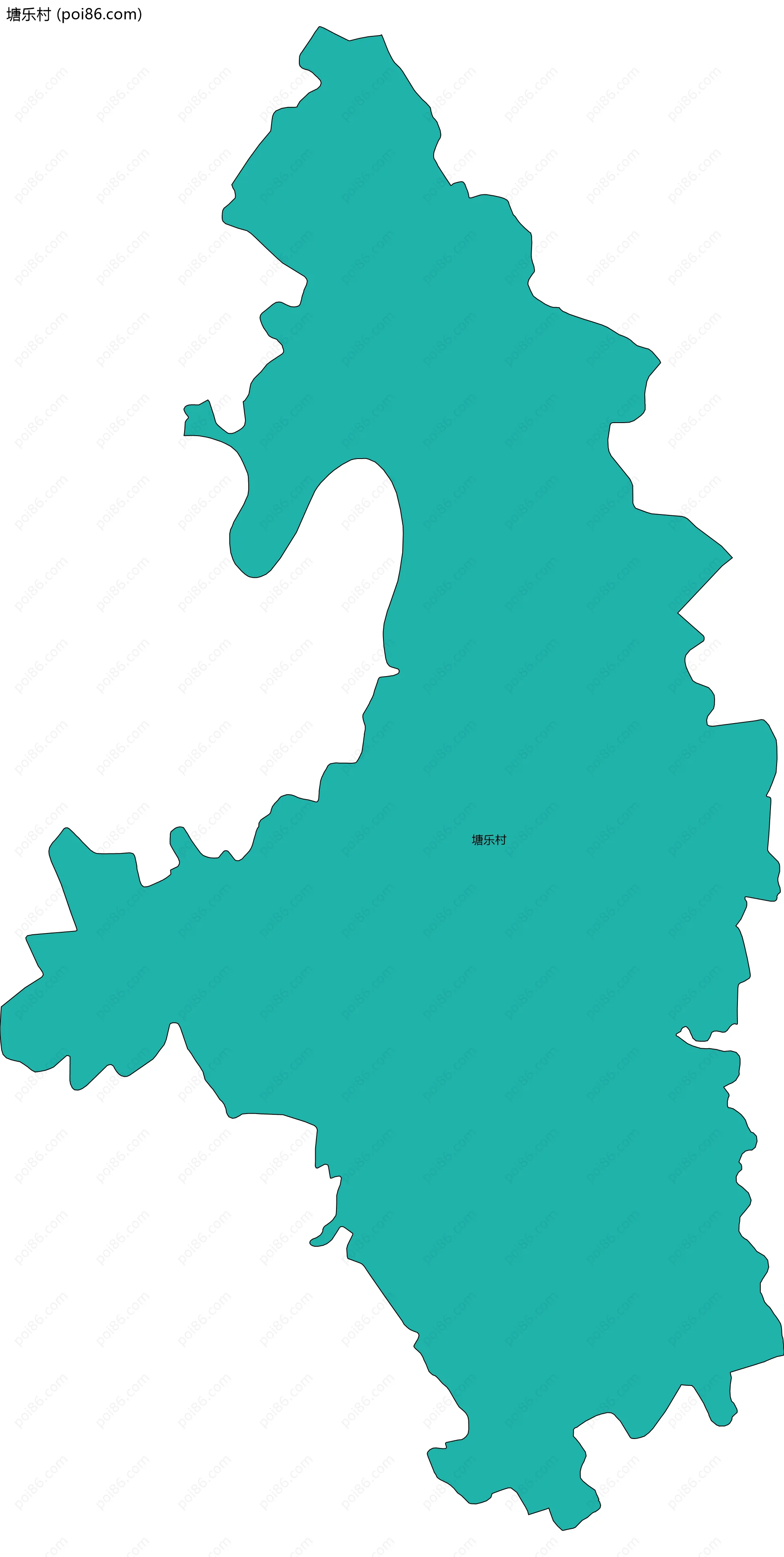 塘乐村边界地图