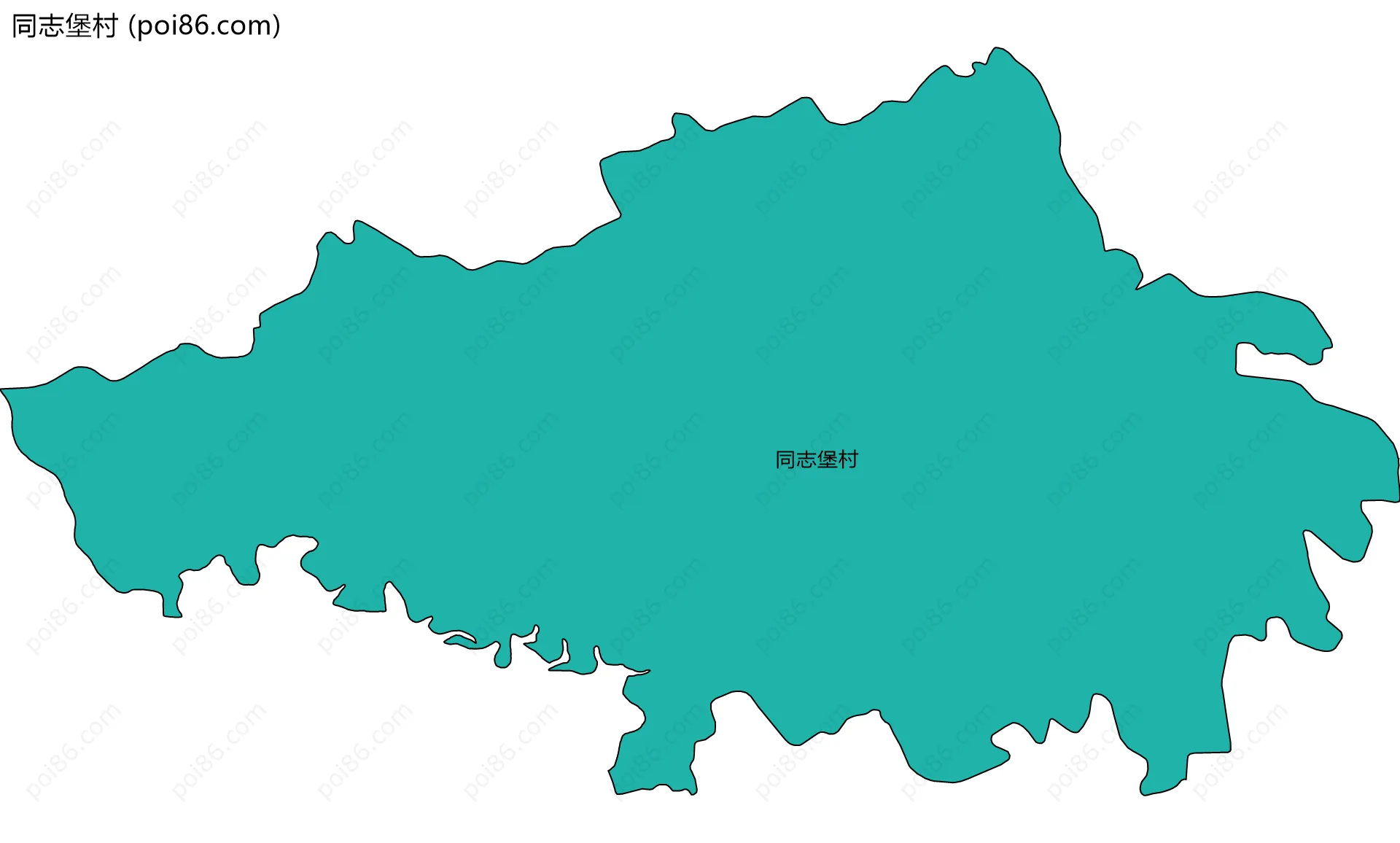 同志堡村边界地图