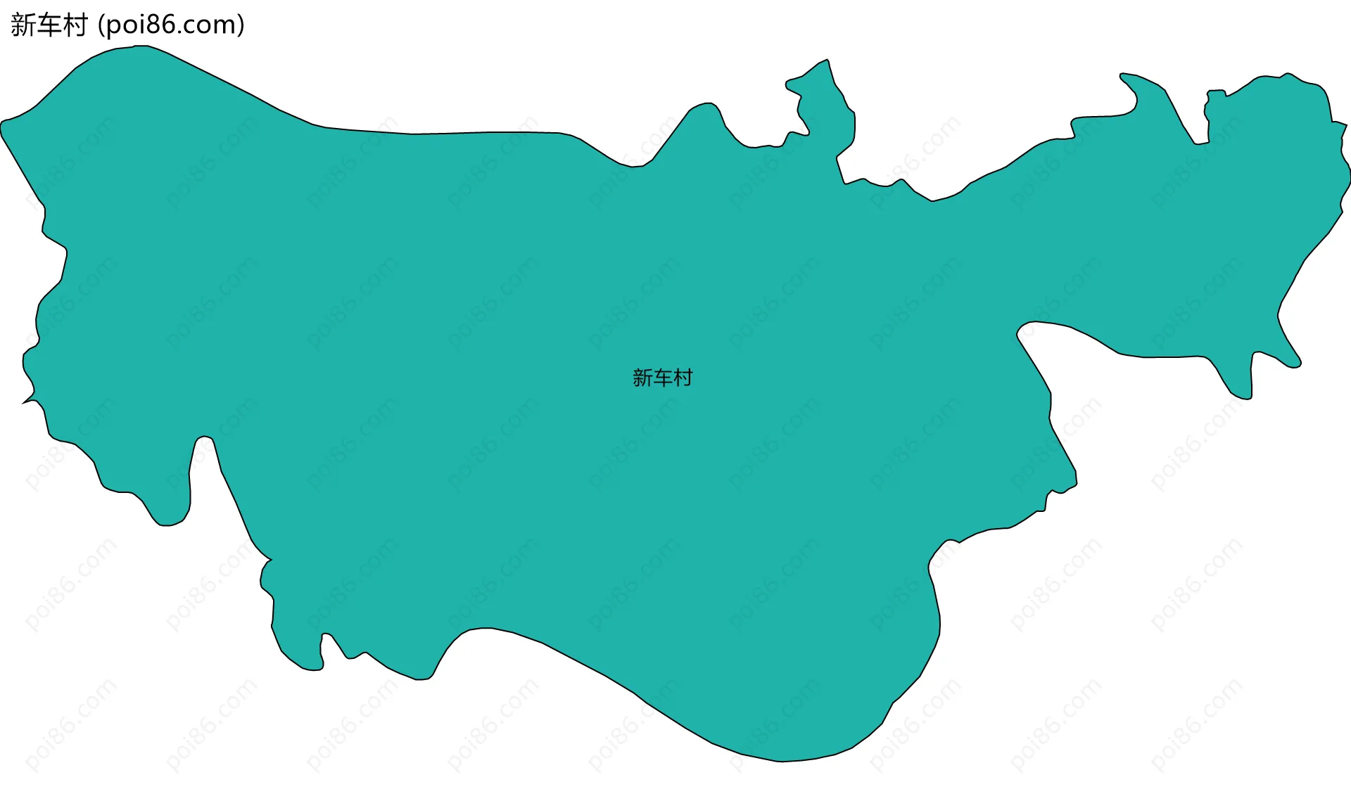 新车村边界地图