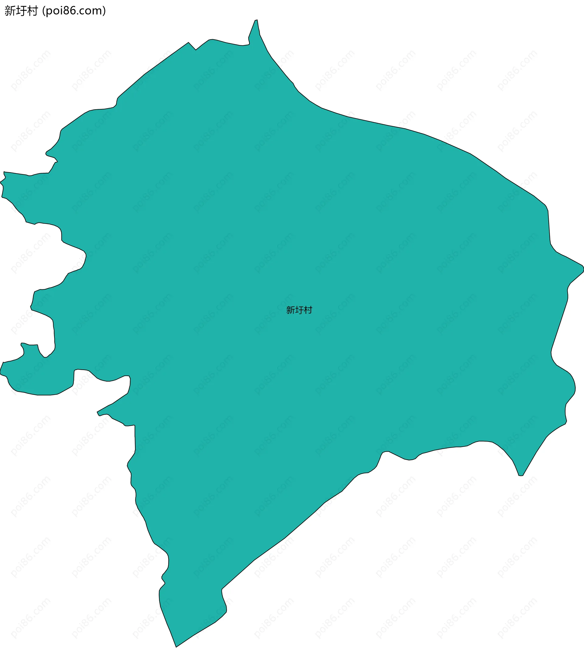 新圩村边界地图