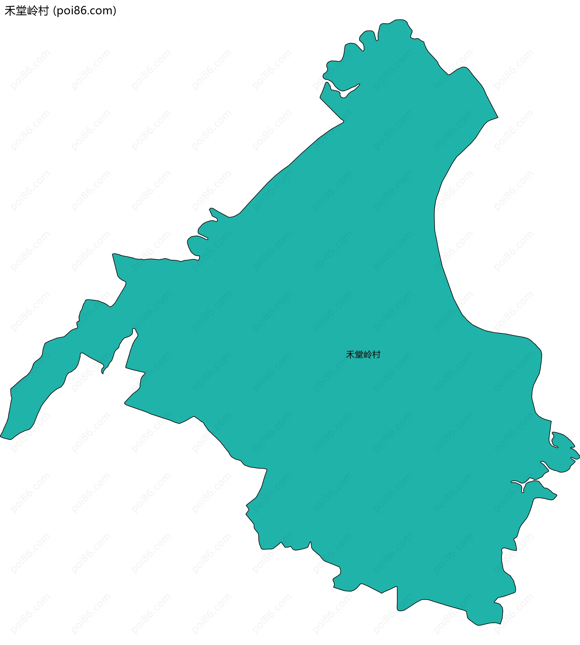 禾堂岭村边界地图