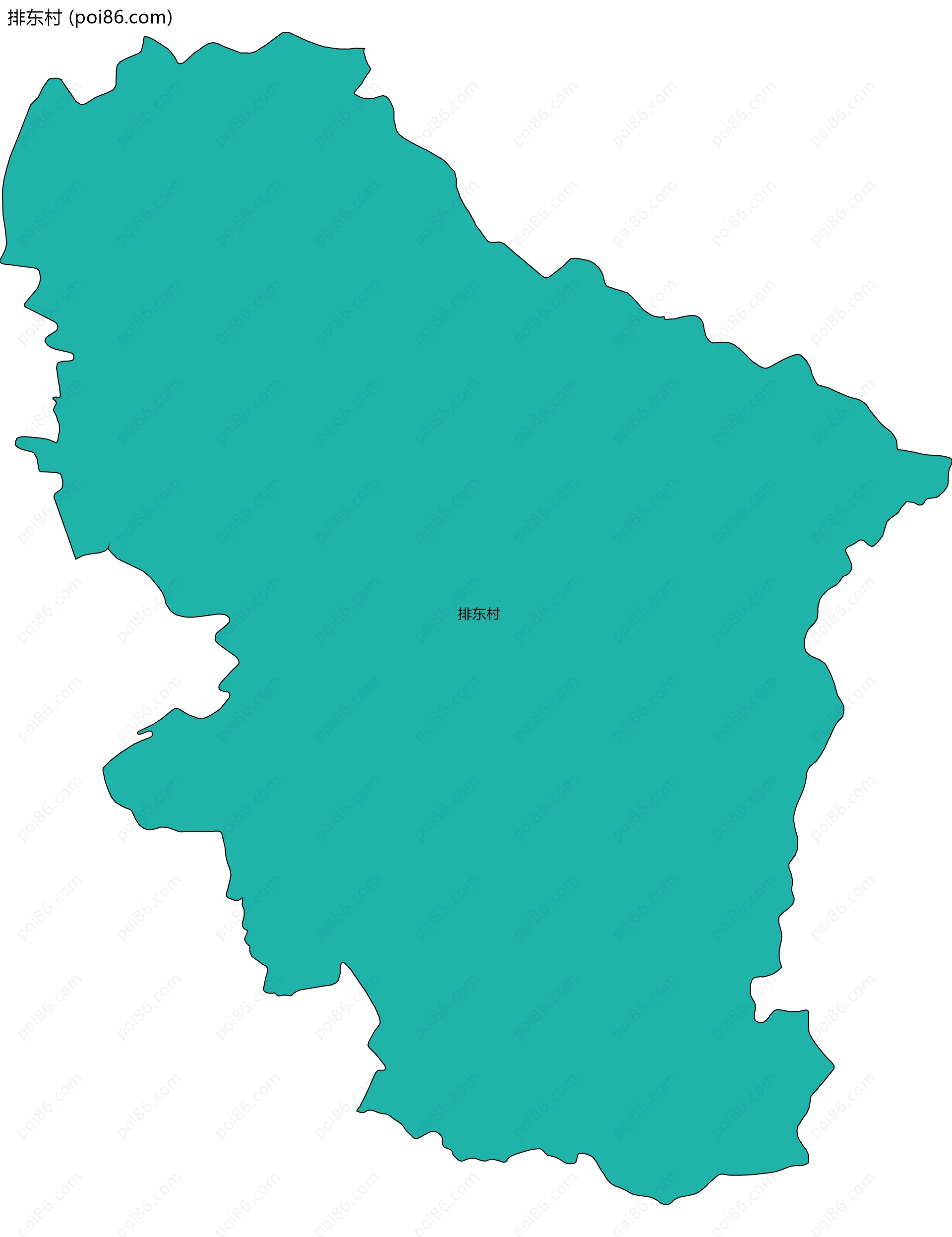 排东村边界地图