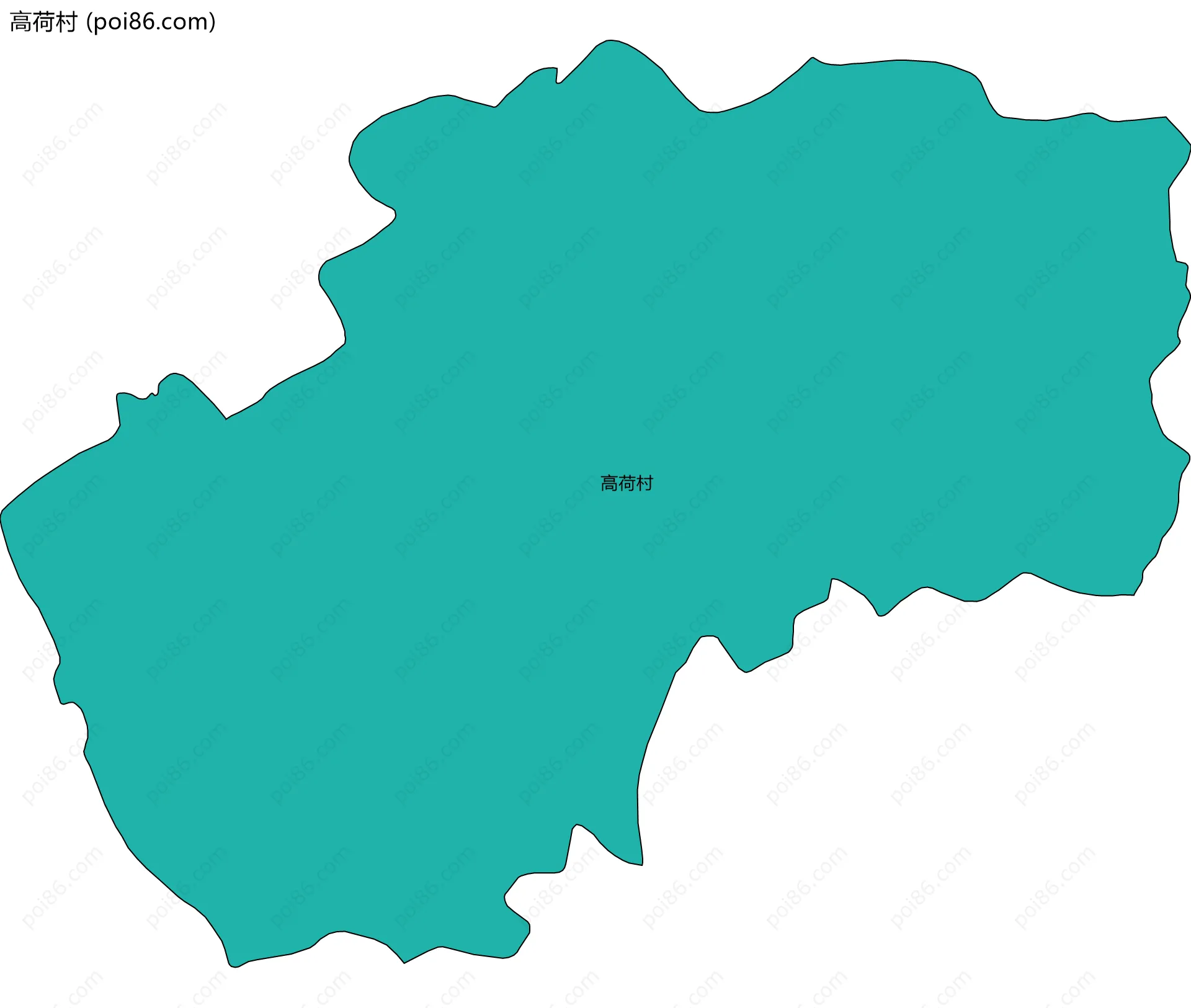 高荷村边界地图