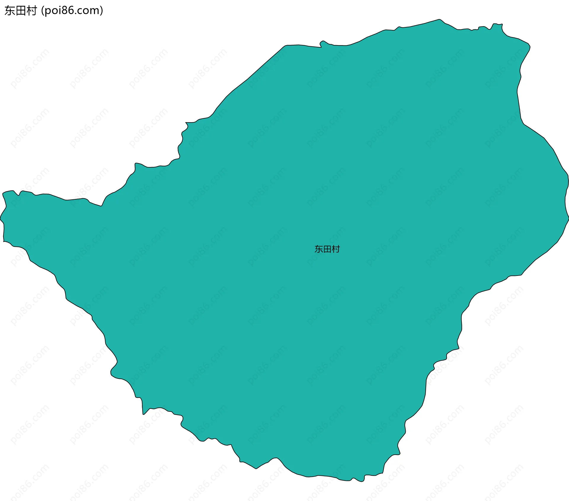 东田村边界地图