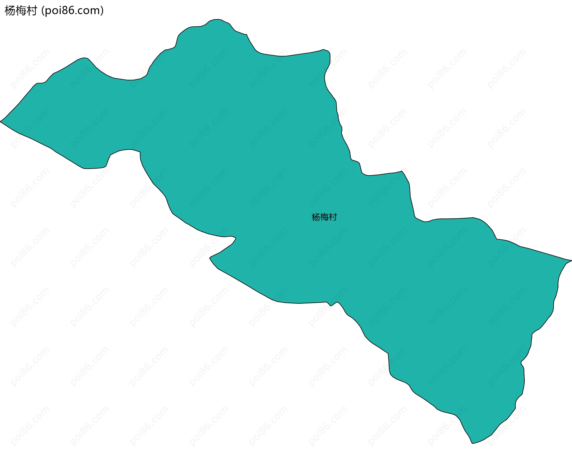 杨梅村边界地图