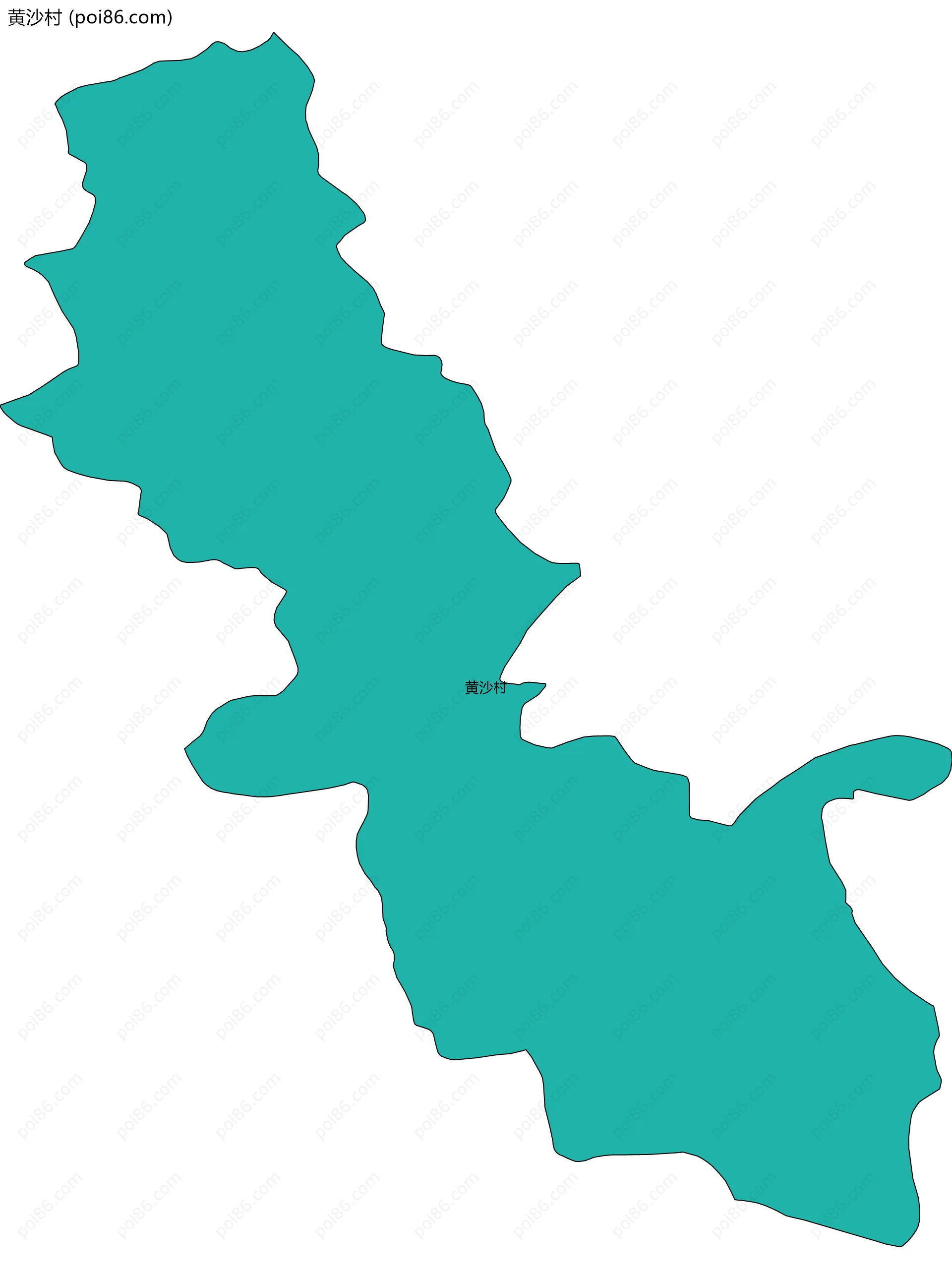 黄沙村边界地图