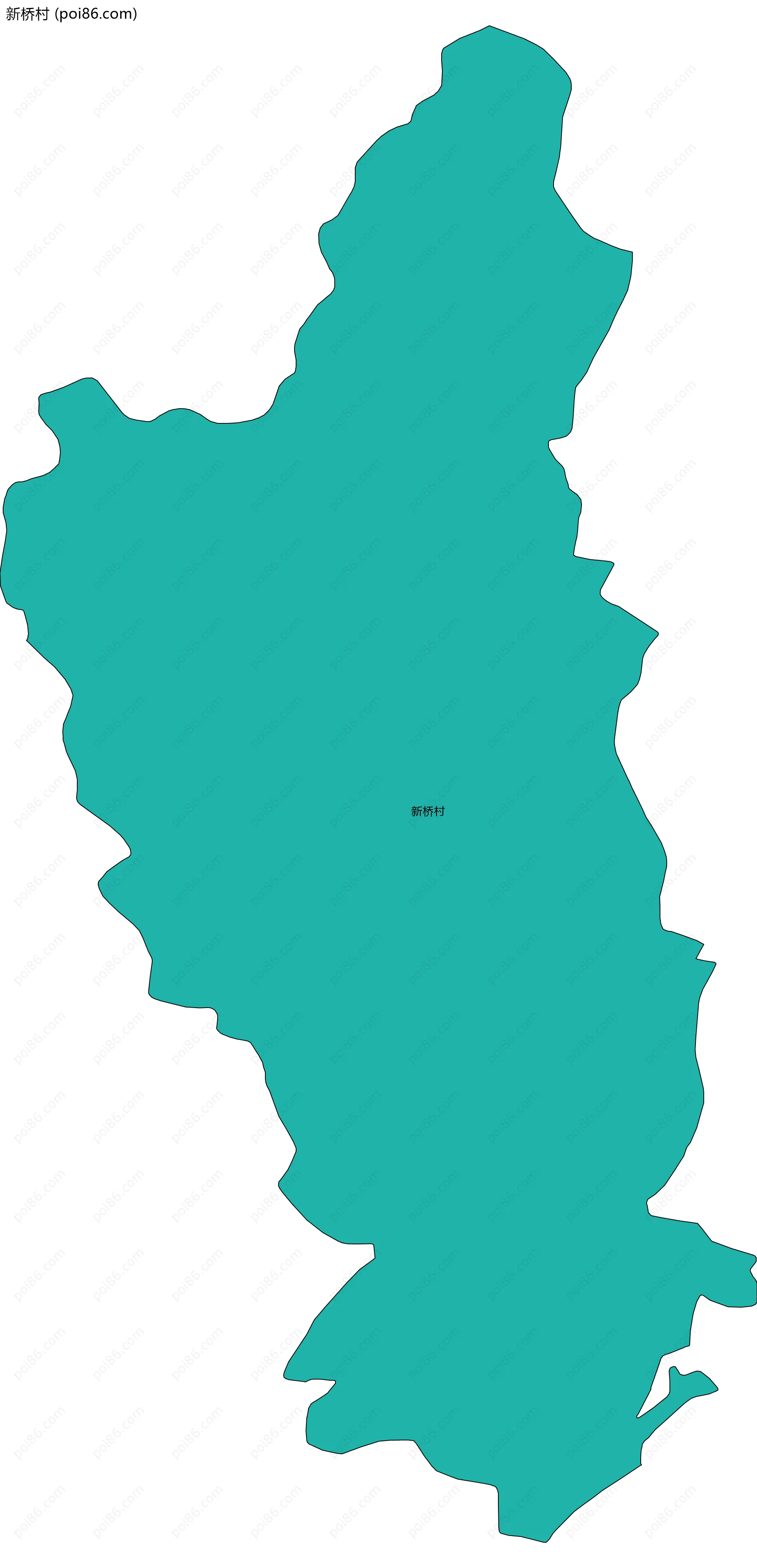 新桥村边界地图