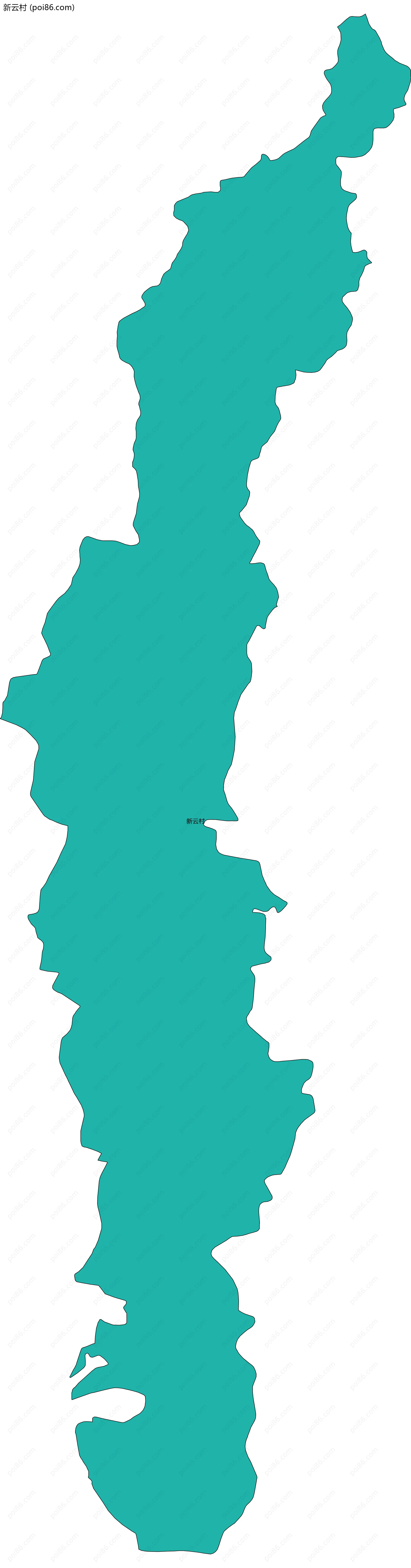 新云村边界地图