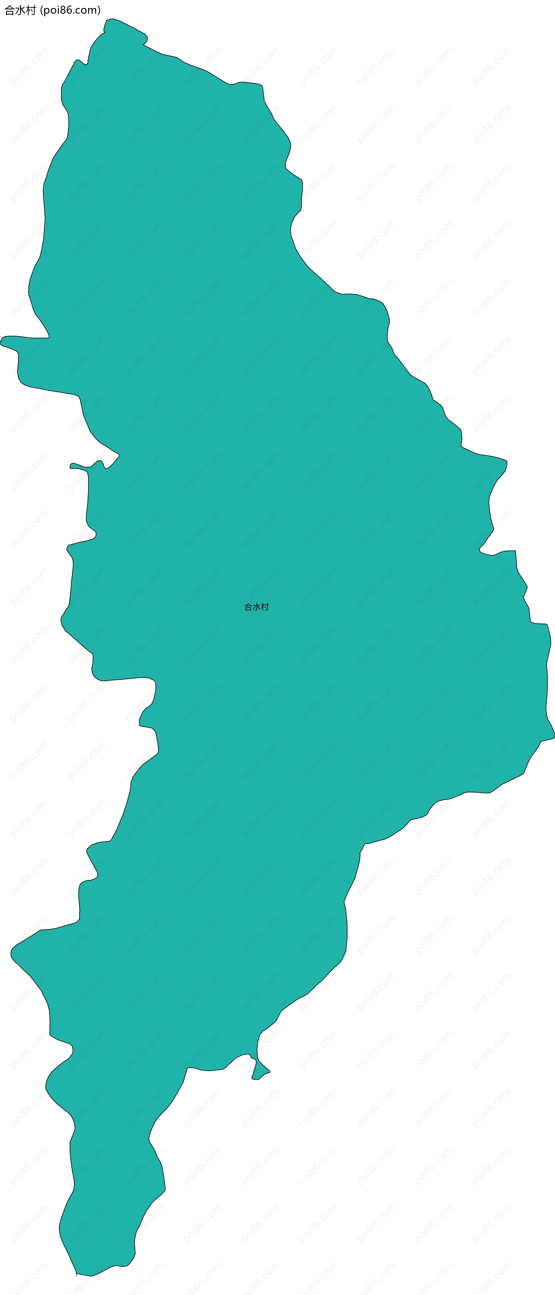 合水村边界地图