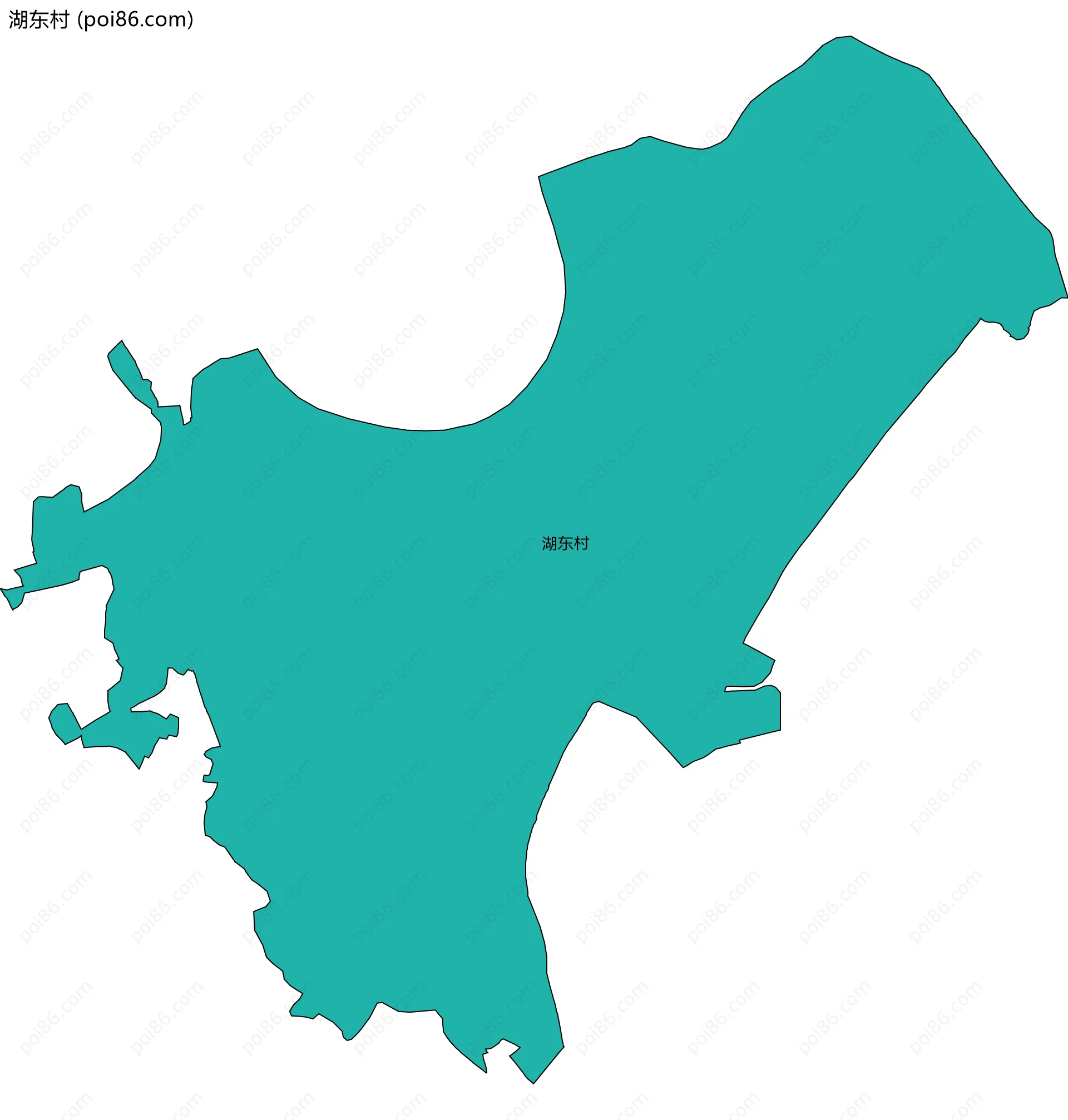 湖东村边界地图