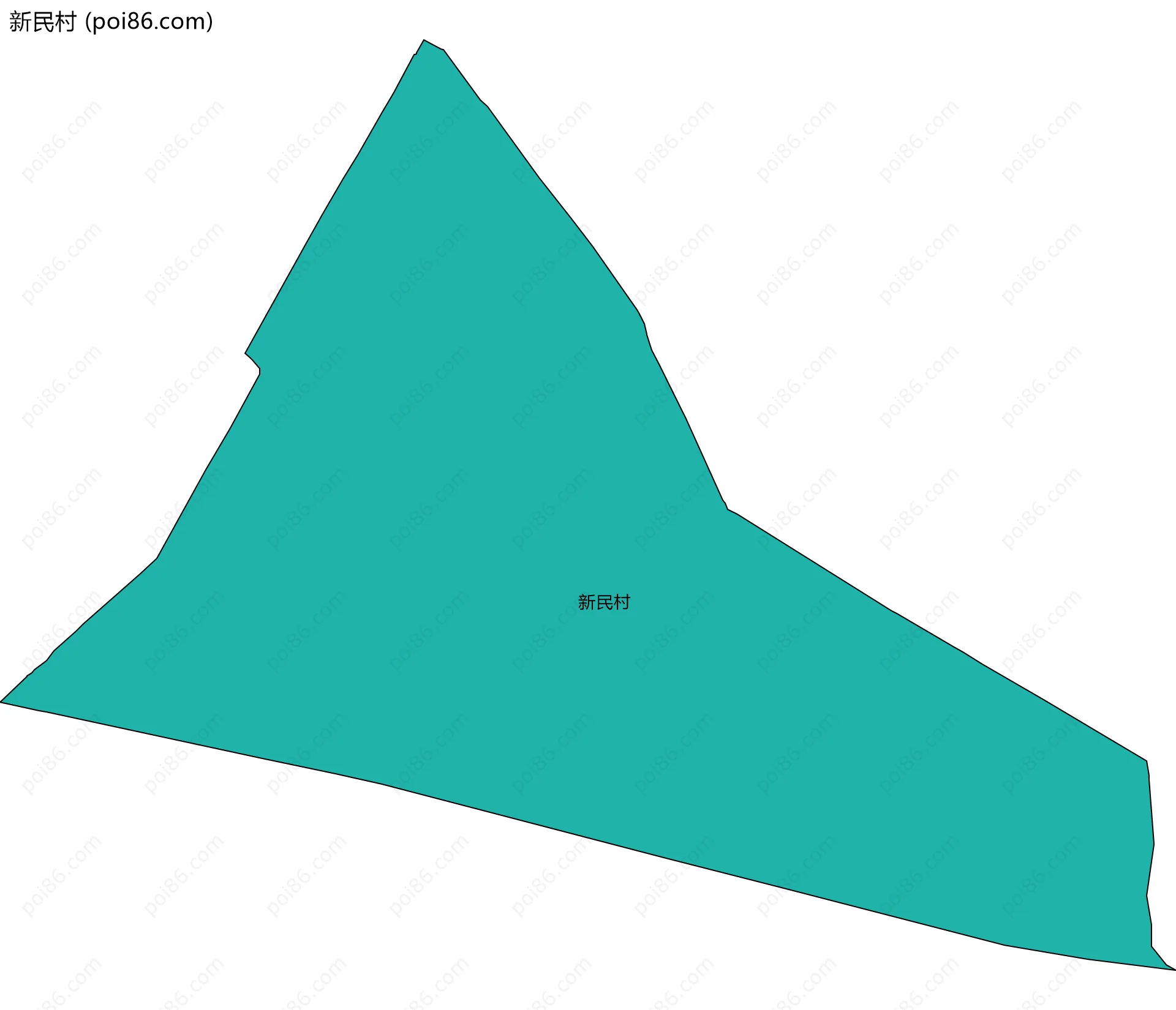 新民村边界地图