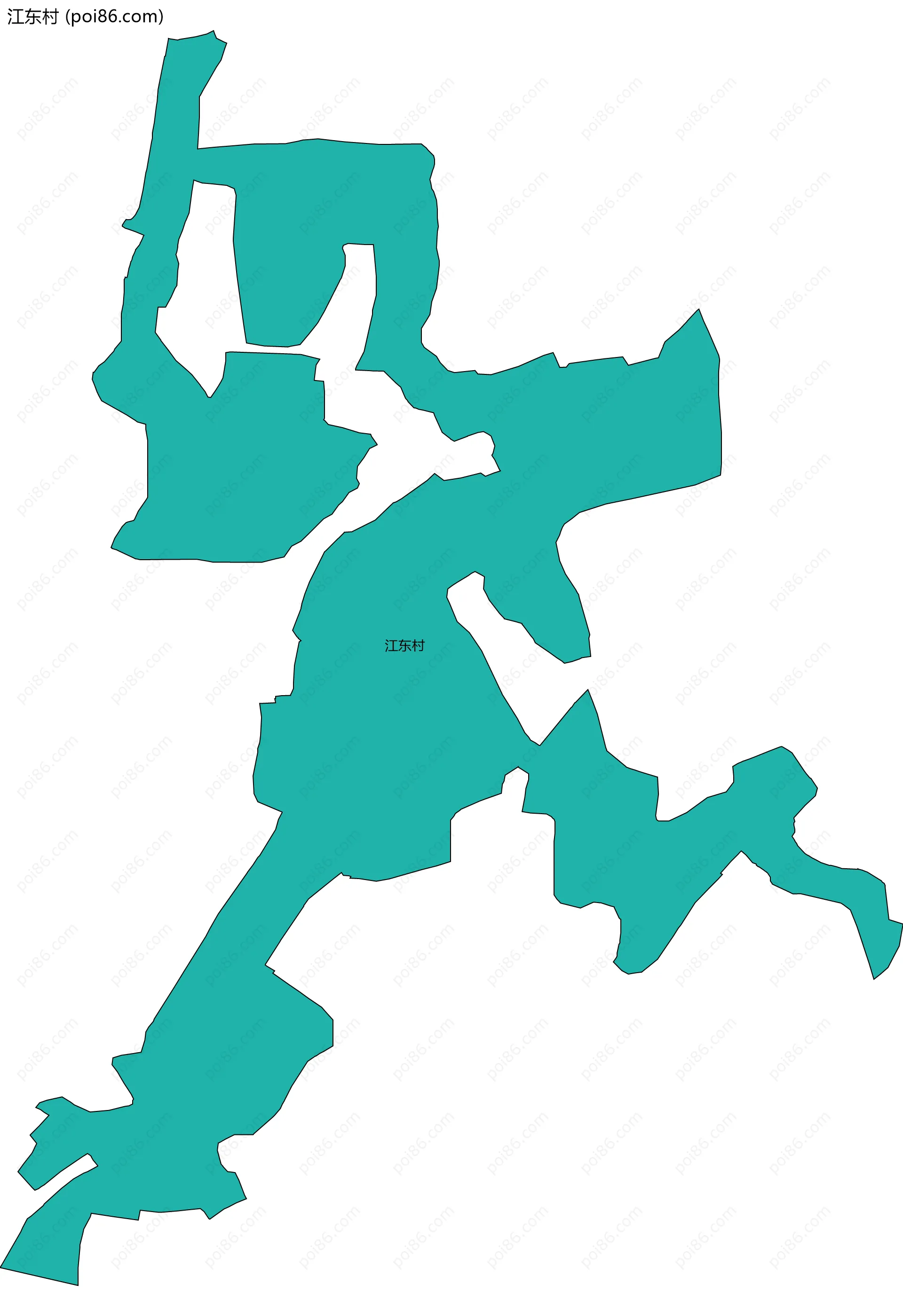 江东村边界地图