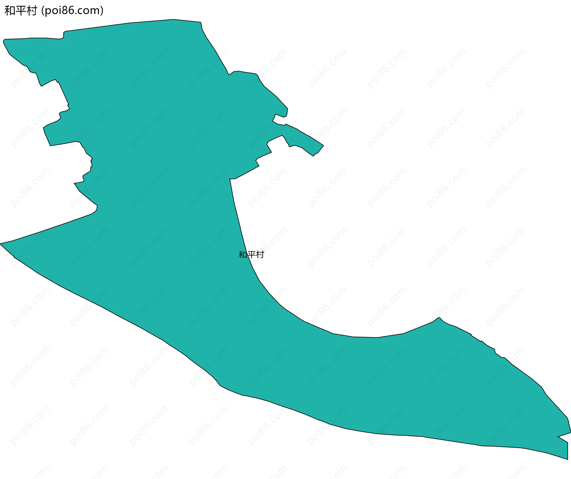 和平村边界地图