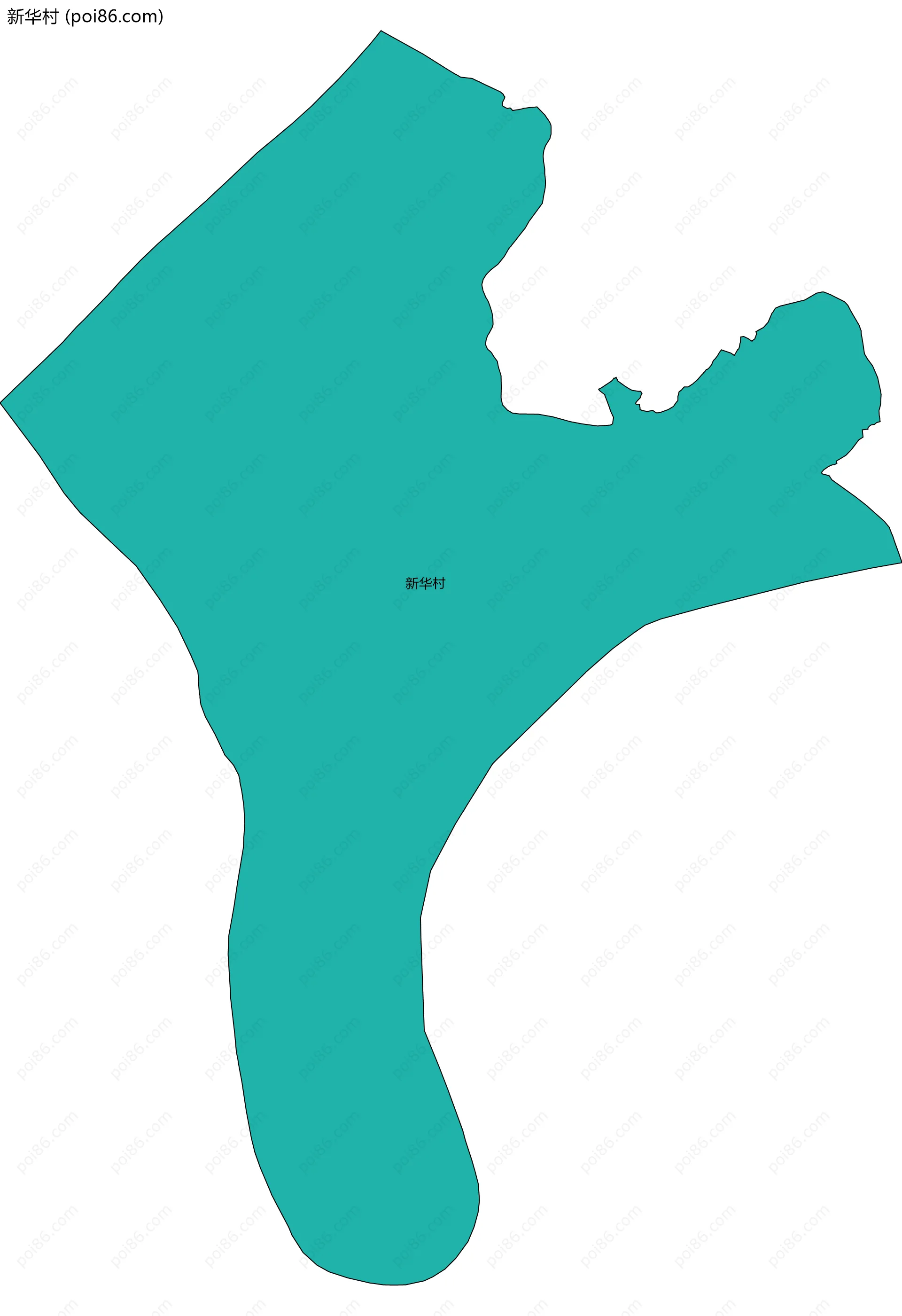 新华村边界地图