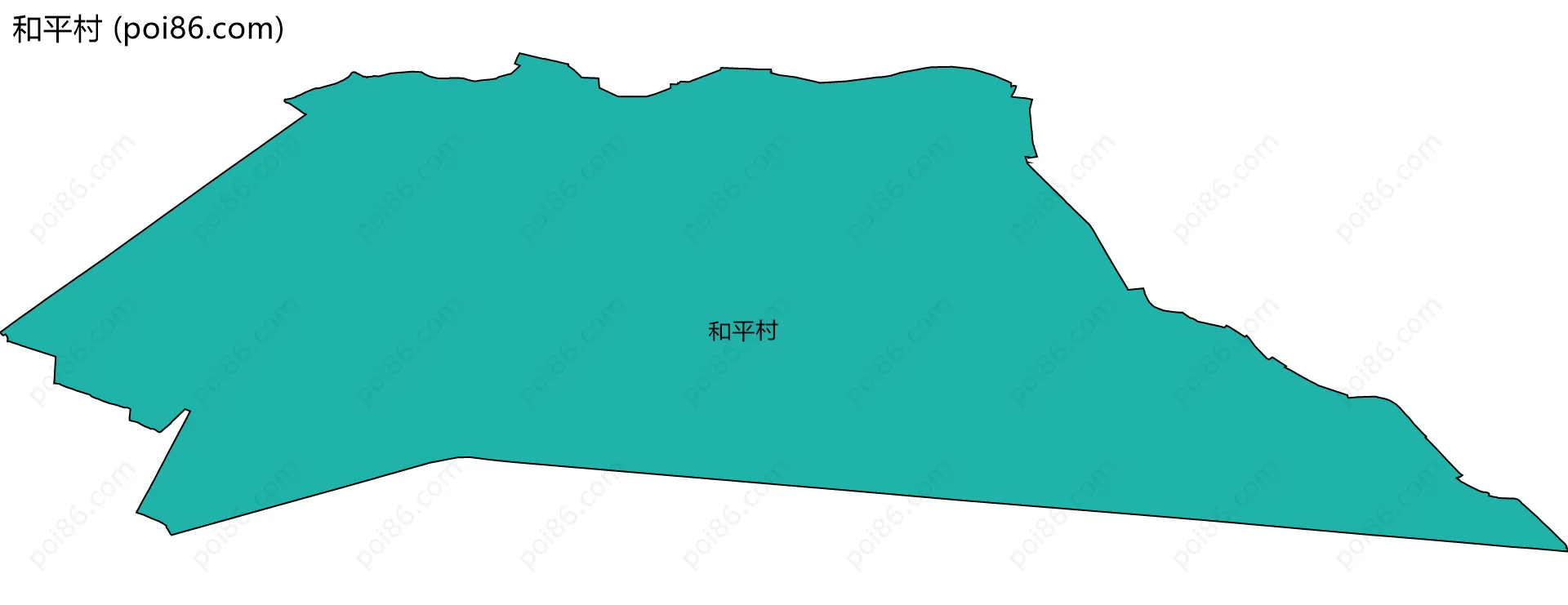 和平村边界地图