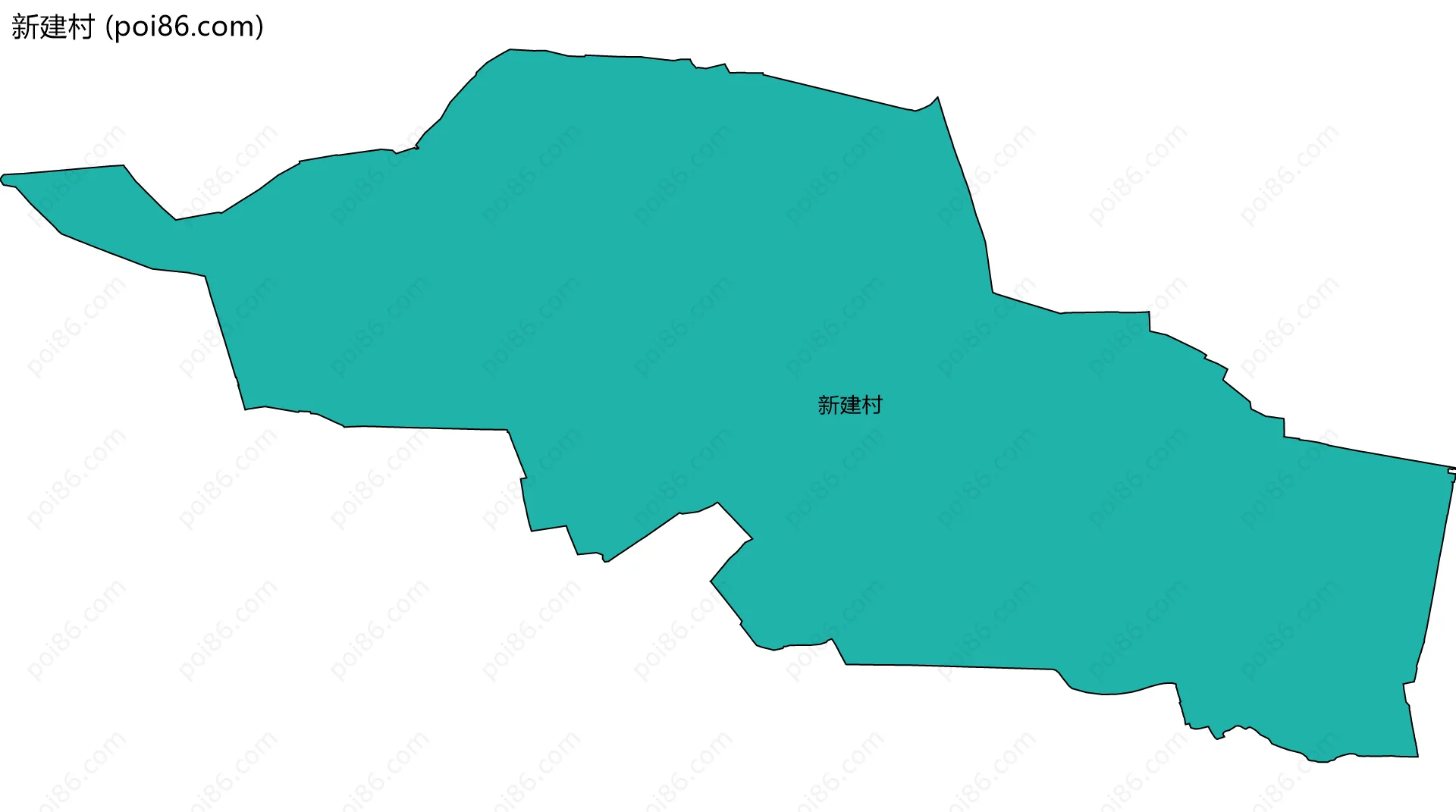 新建村边界地图