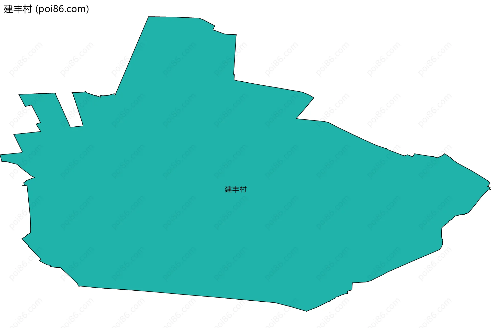 建丰村边界地图