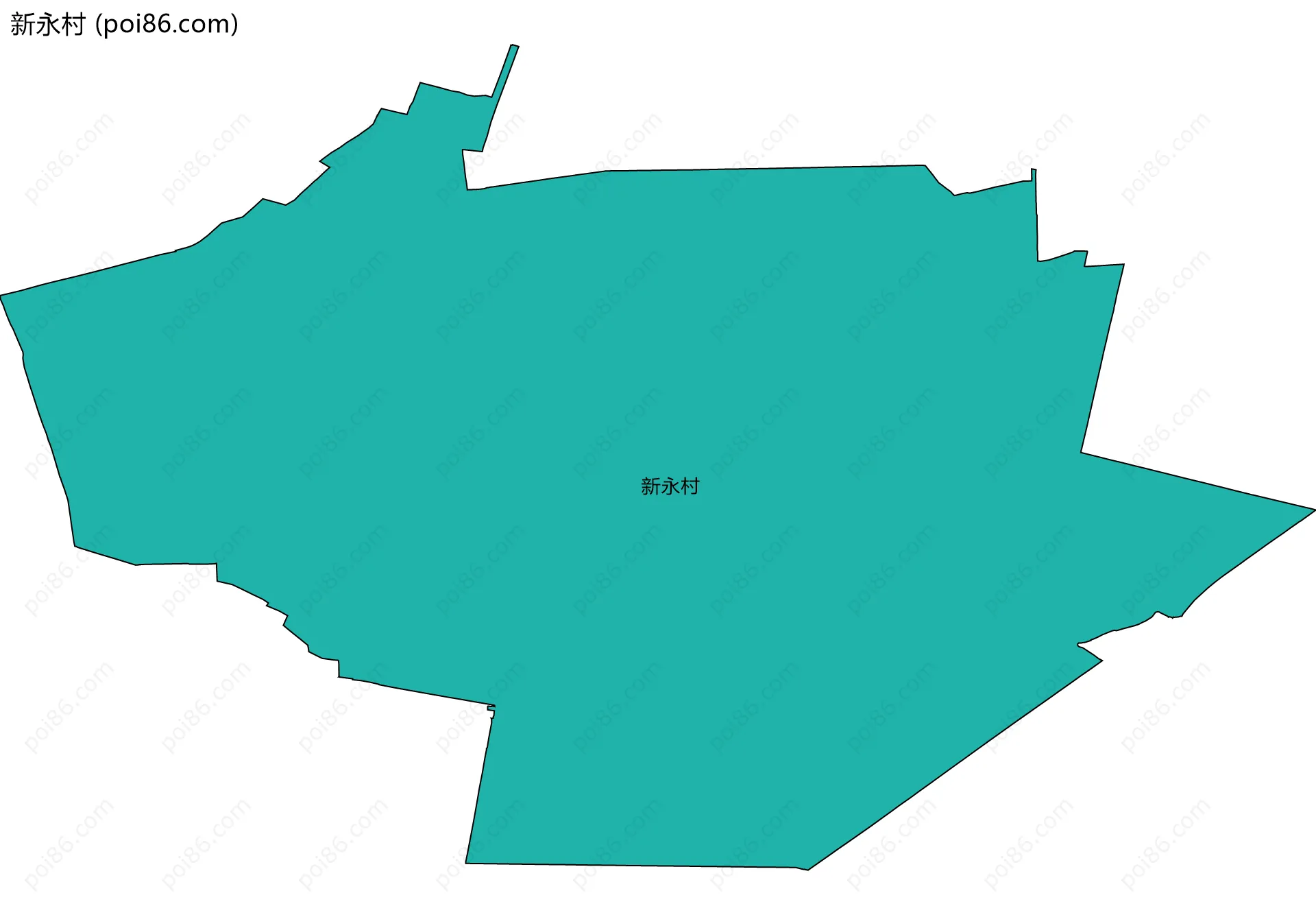 新永村边界地图
